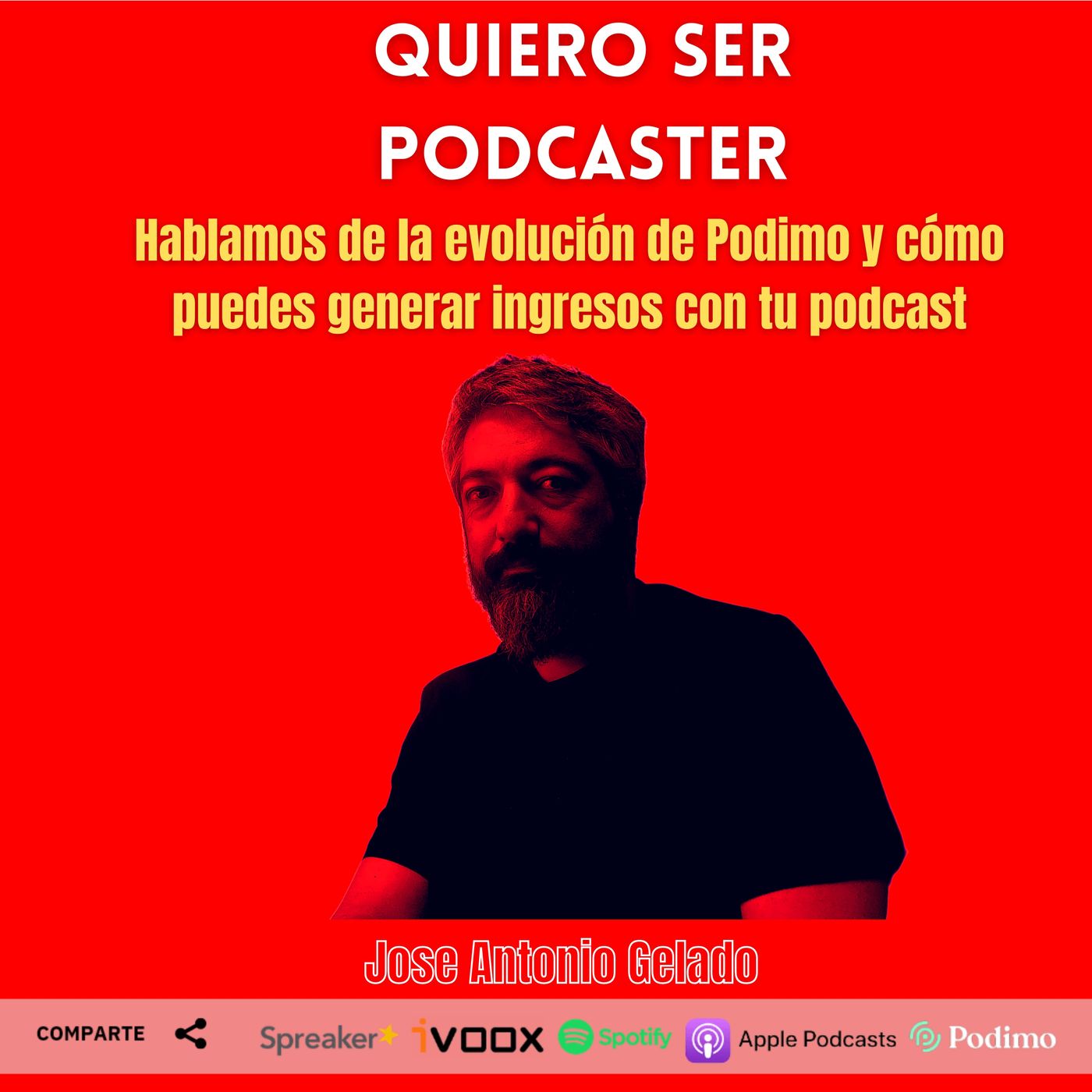 La evolución de @PodimoSpain y cómo generar ingresos con tu podcast. Hablamos con J.A. Gelado @jagelado