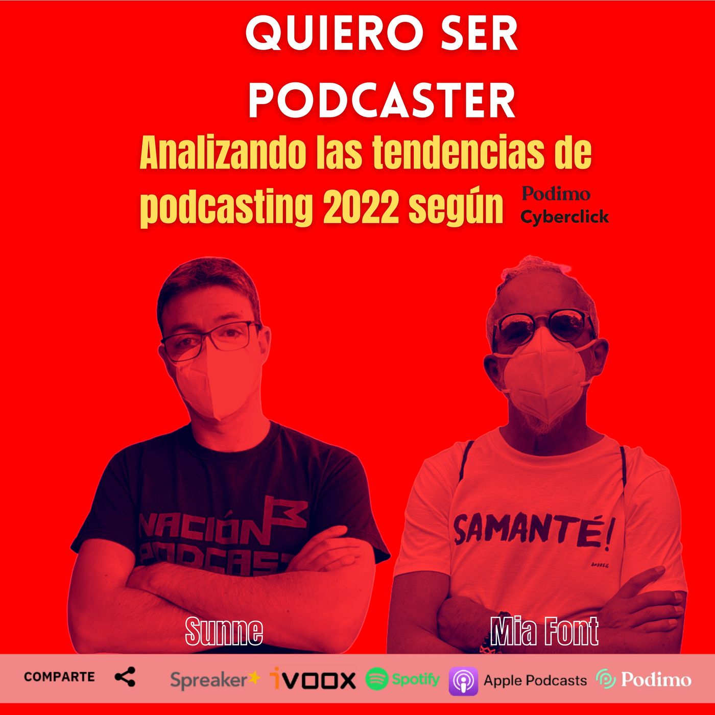 Analizando las tendencias del podcasting en 2022 según @cyberclicknet y @PodimoSpain, con Mia Font 4Colors