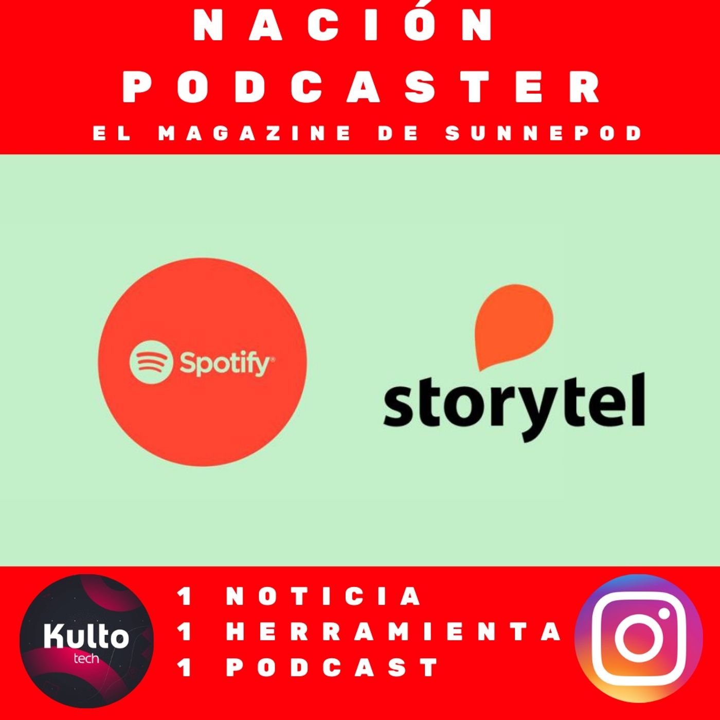 Spotify y @Storytel_ES se unen, escucha Kulto de @apovedam y nos vemos en mi Instagram Sunnepod