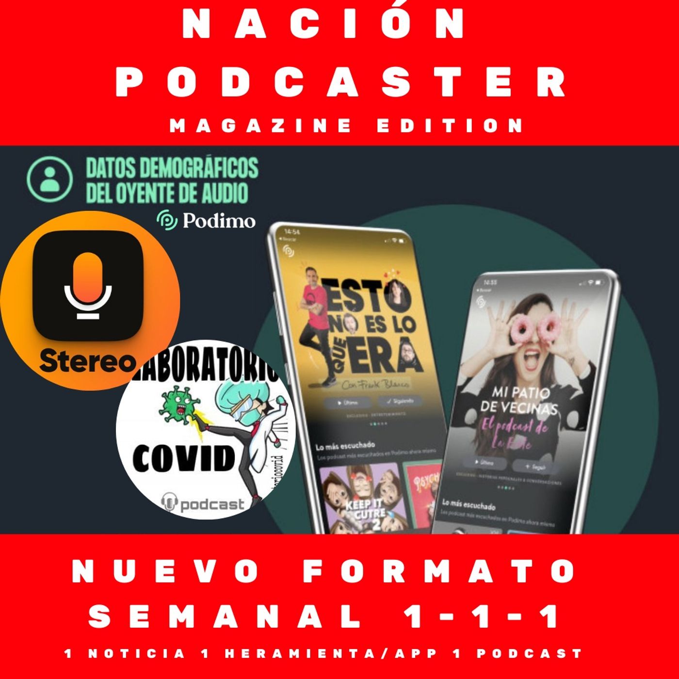Nación Podcaster magazine edition: estudio @PodimoSpain @app_stereo y labcovidpodcast