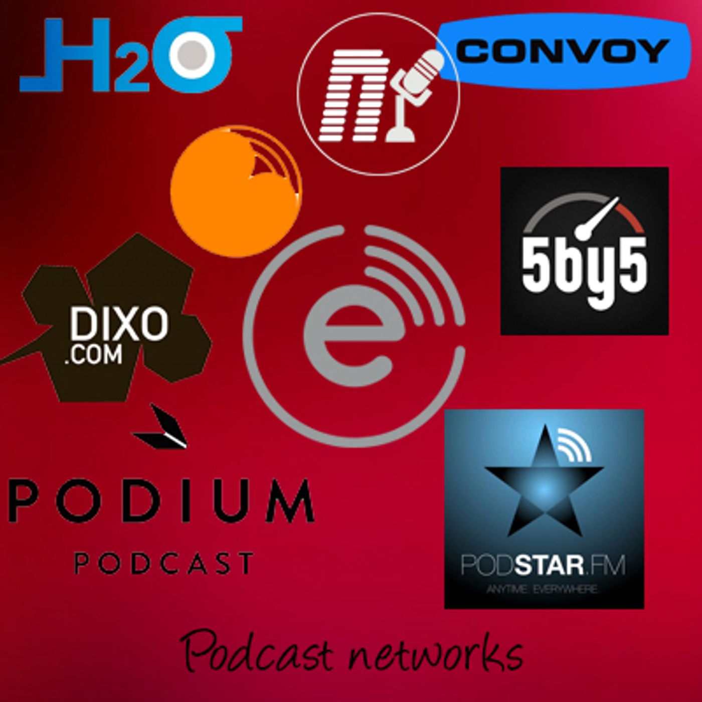 Redes de podcast Emilcar FM y presentacion Podium Podcast
