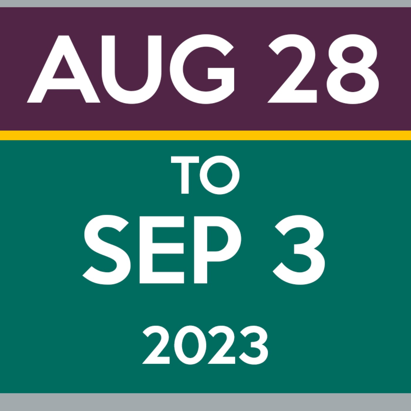 Week 35: Aug 28th to Sep 3rd, 2023