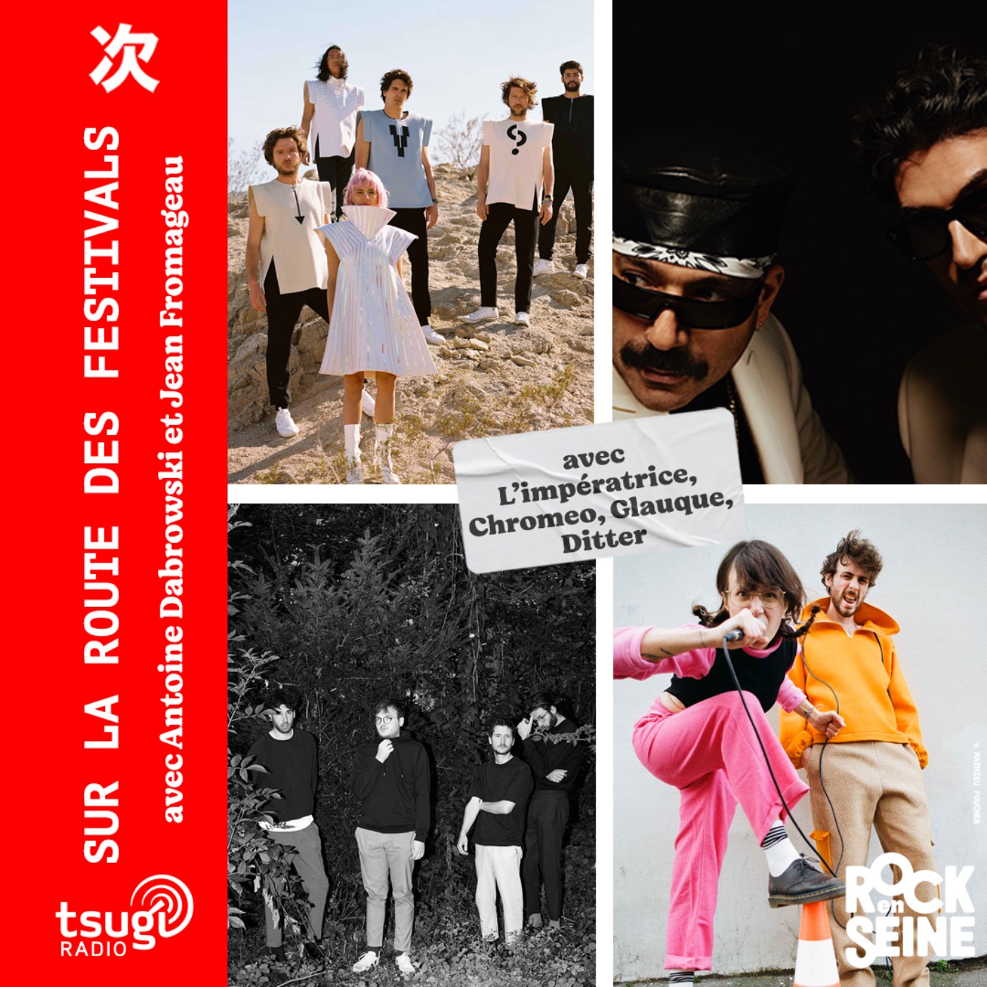 En direct de Rock en Seine avec Glauque, L'Impératrice, Chromeo et Ditter