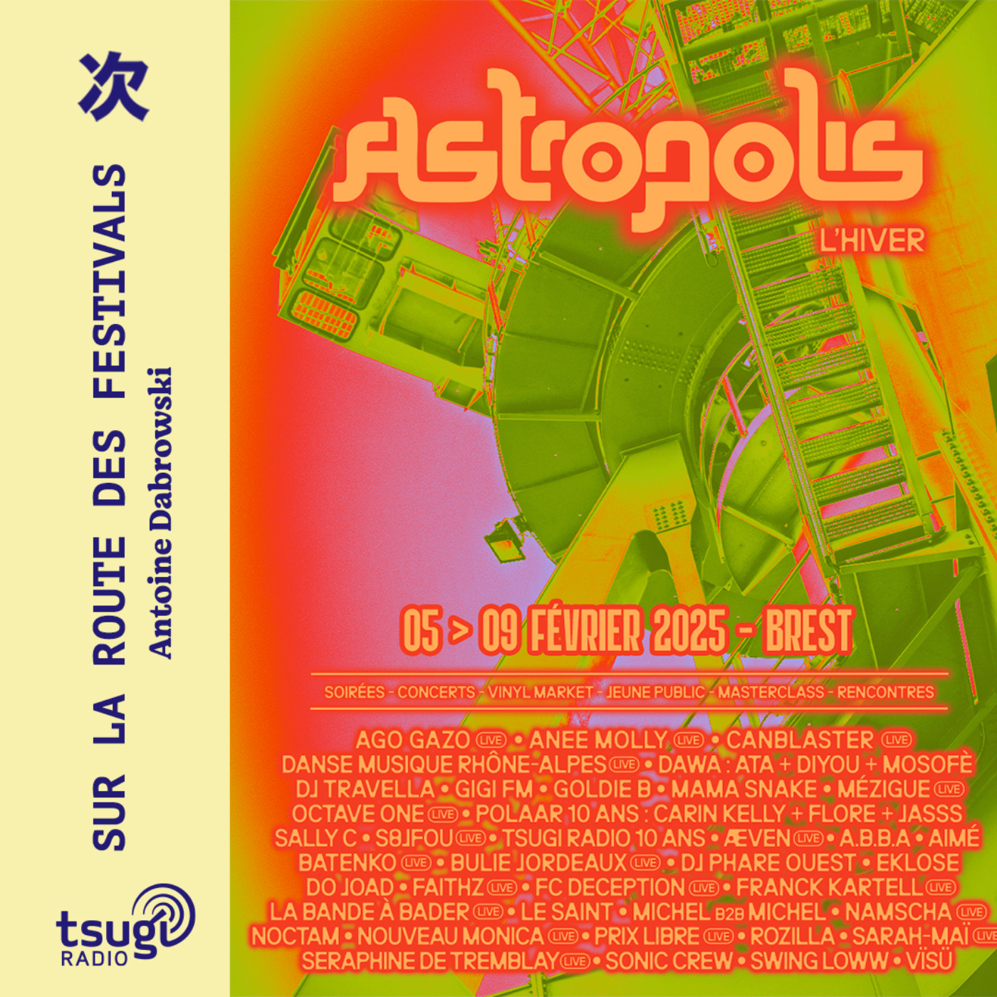 En direct d'Astropolis, l'hiver avec Octave One, Gigi FM, Canblaster, Ago Gazo, Flore & Nouveau Monica