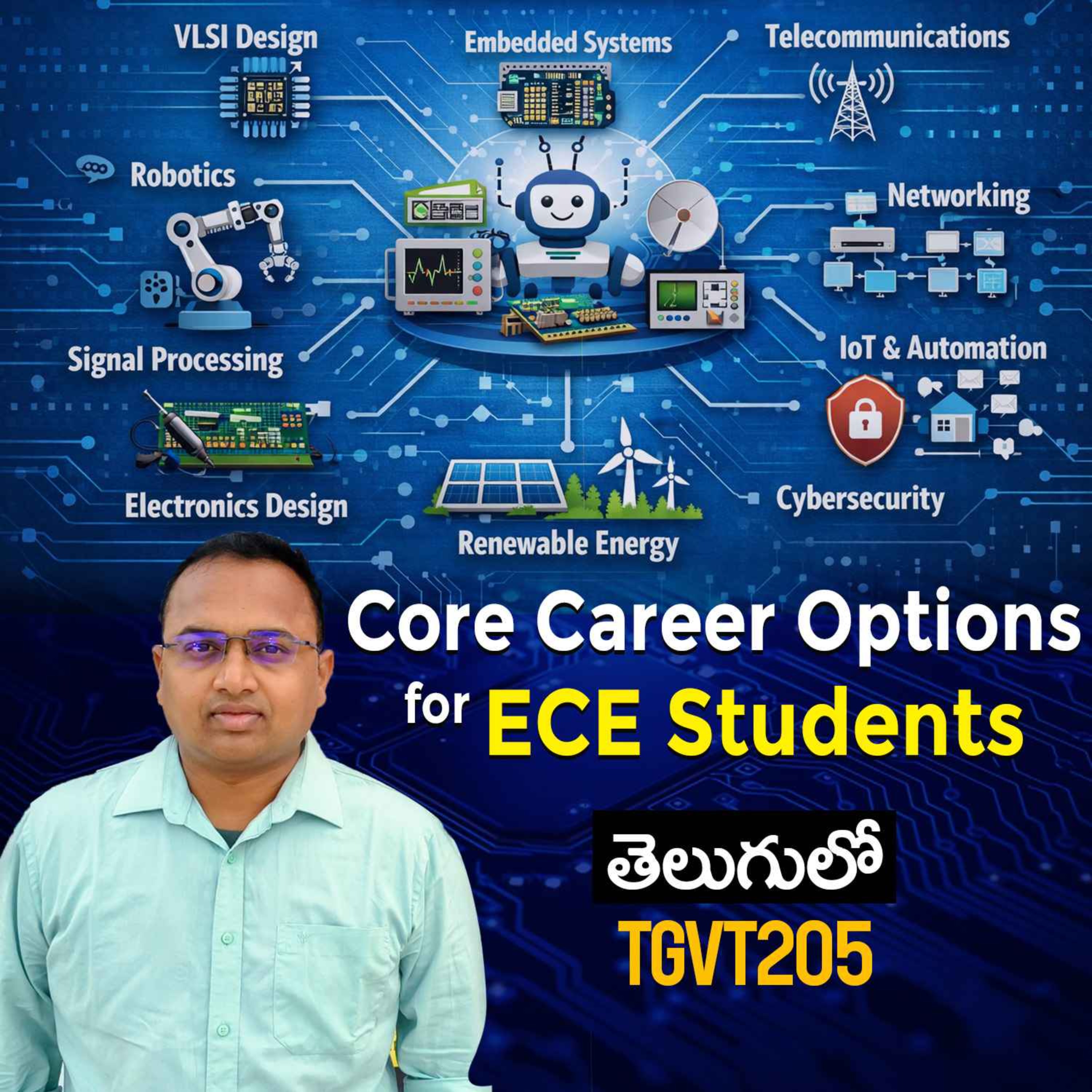 ECE కోర్ జాబ్స్ ఎలా కొట్టాలి? VLSI & Semiconductors పూర్తి వివరాలు | Laxminarsayya Midde | #TGVT205 episode artwork