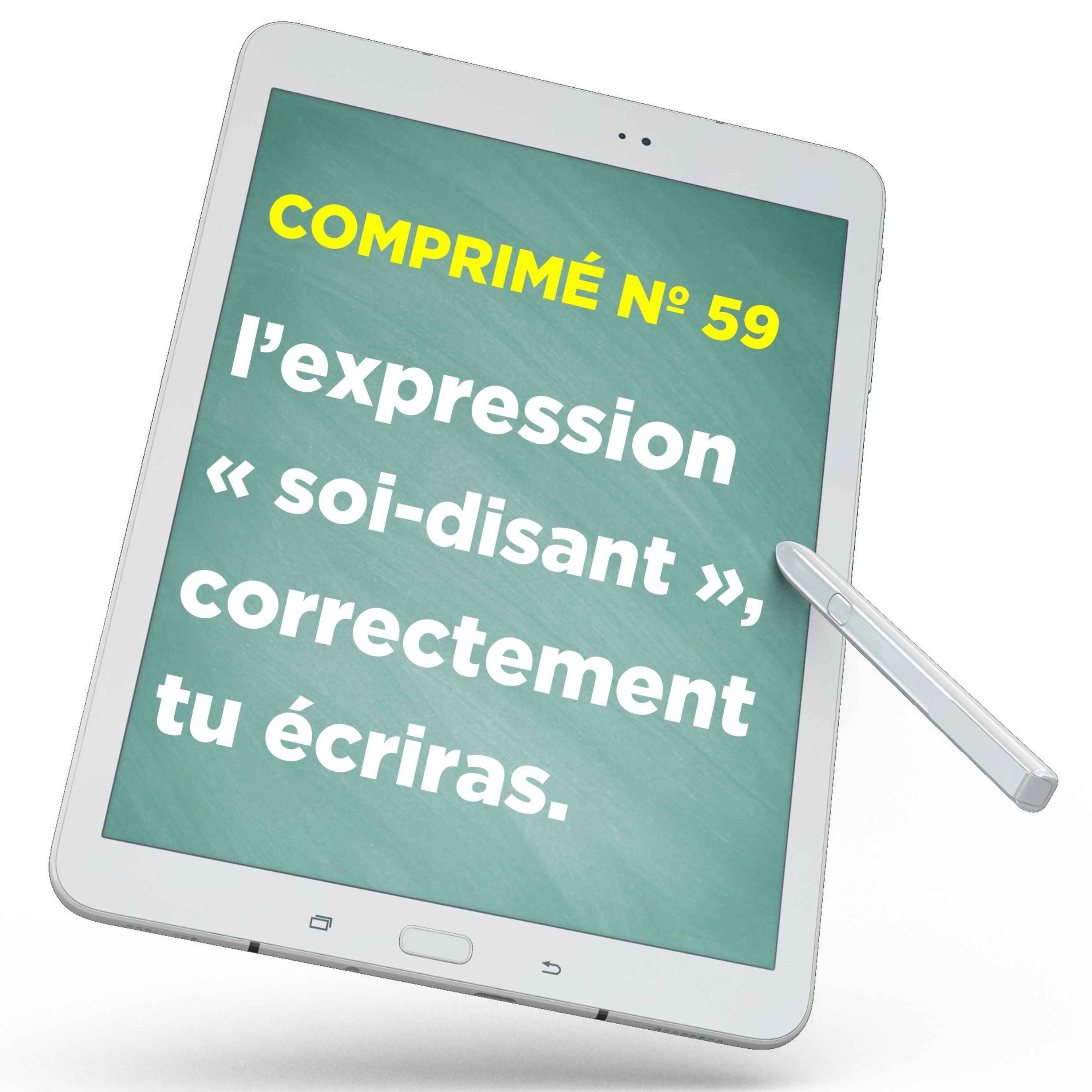 L’expression « soi-disant », « soit-disant », « soi-disantes », etc., correctement tu écriras.