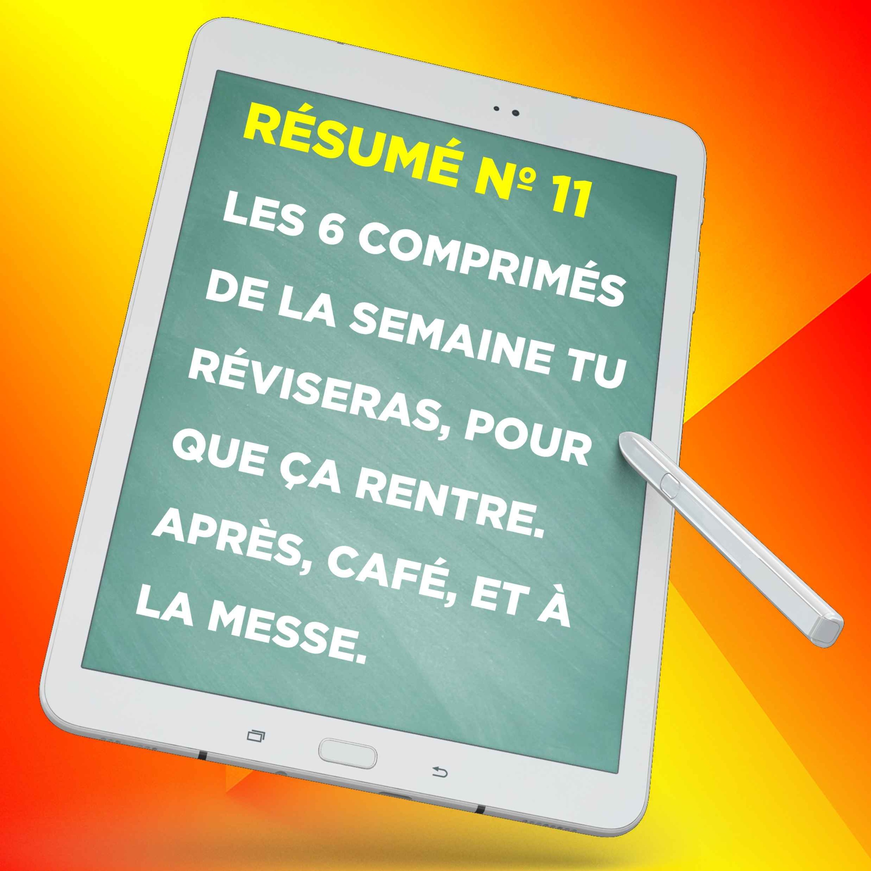 Résumé nº 11 des six comprimés de cette semaine, pour que ça rentre.