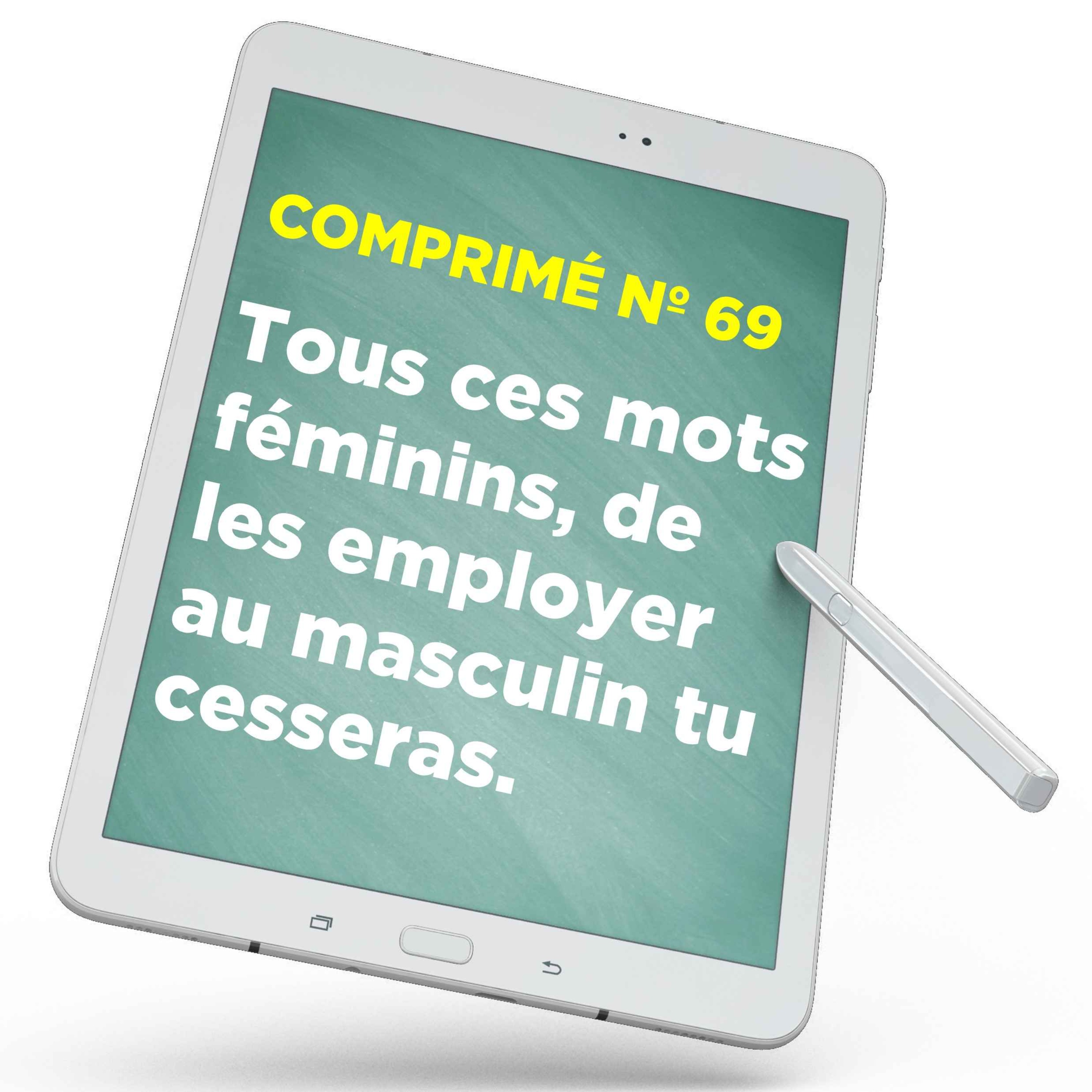 Tous ces mots féminins, de les employer au masculin tu cesseras.