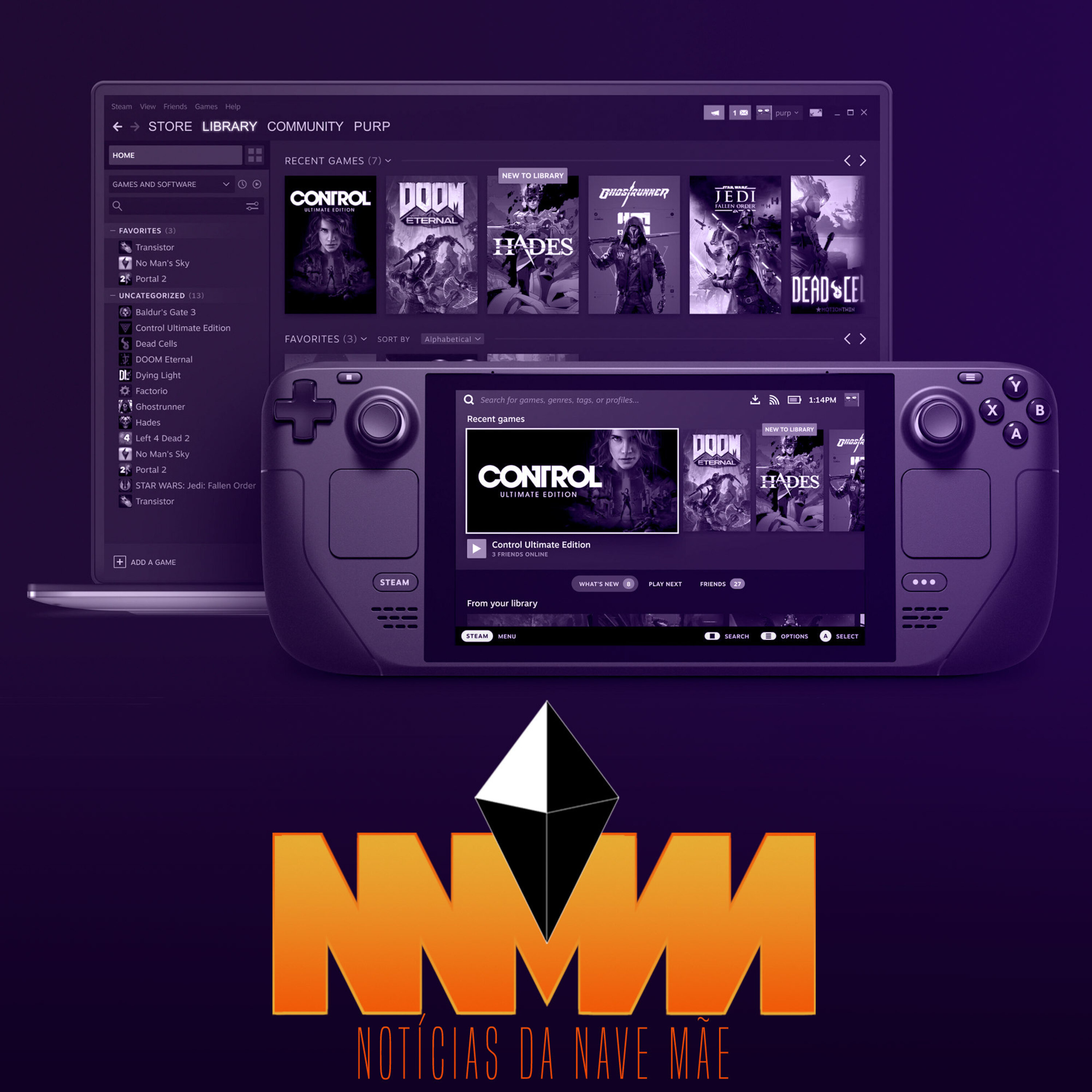 Notícias da Nave Mãe #122 - O Steam Deck, o futuro da série Judgment, Smash Bros. da Nickelodeon e mais episode artwork