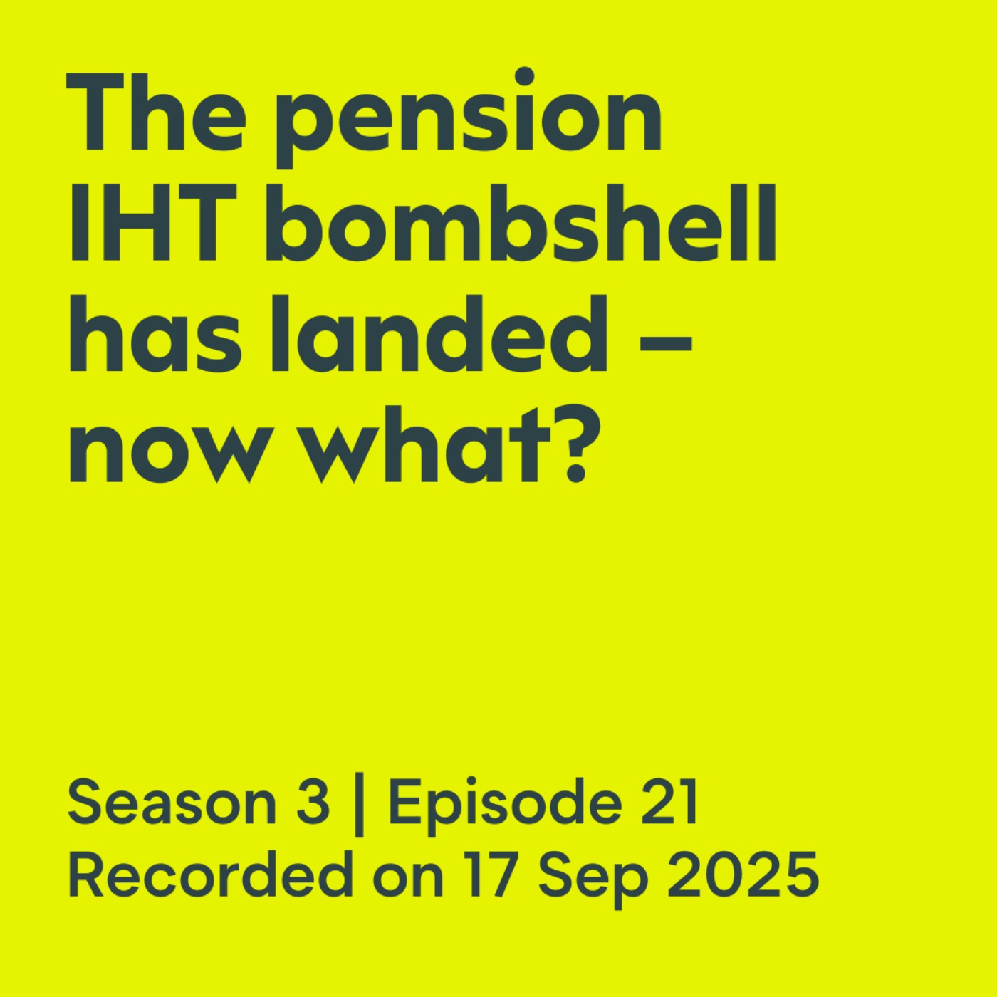 The pension IHT bombshell has landed – now what?