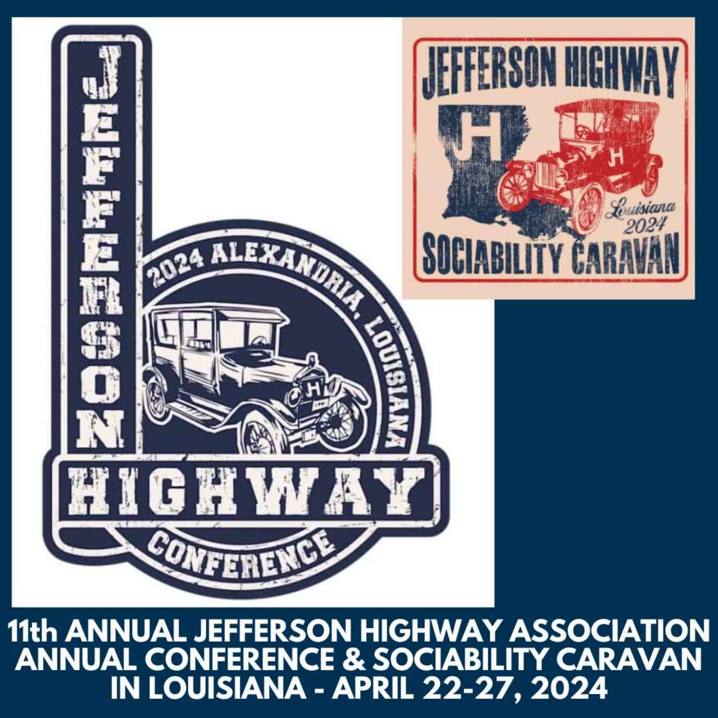 cover art for 11th Annual Jefferson Highway Association Conference and Socialbility Run in Louisiana