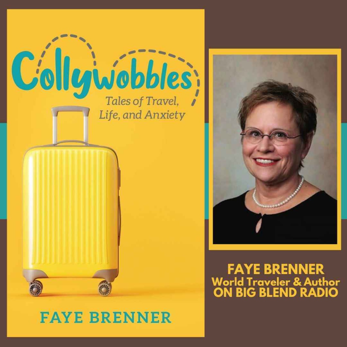 cover art for Faye Brenner - Collywobbles: Tales of Travel, Life, and Anxiety