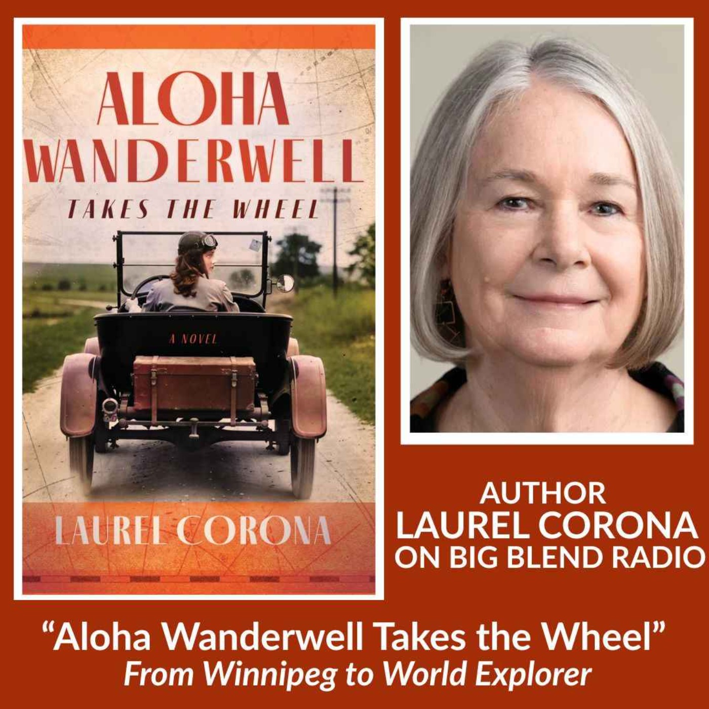 Author Laurel Corona on Aloha Wanderwell Takes the Wheel episode artwork