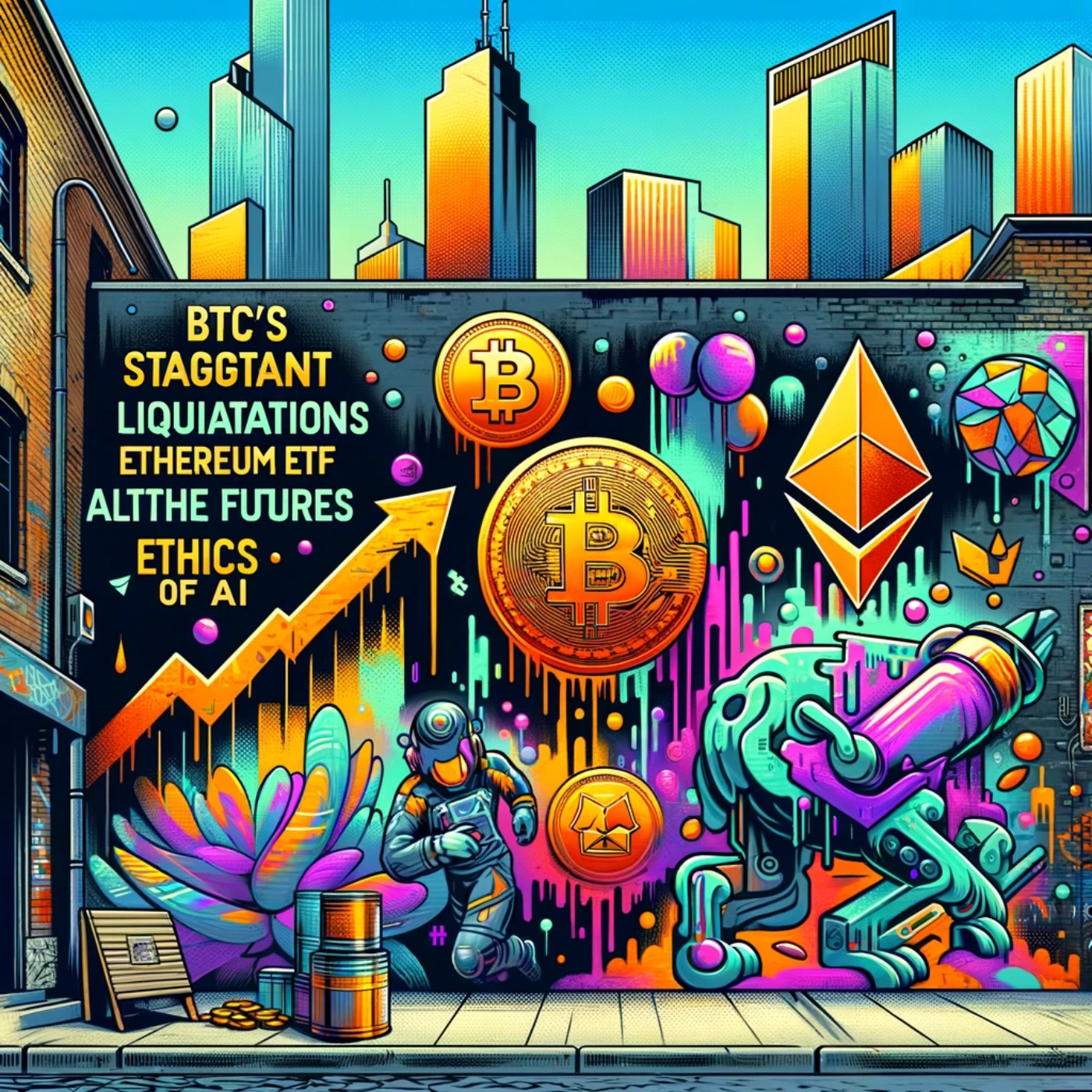 Jan 30: BTC's Stagnant Growth, Crypto Liquidations, Altcoin Futures, Ethereum ETF, Ethics of AI-Images