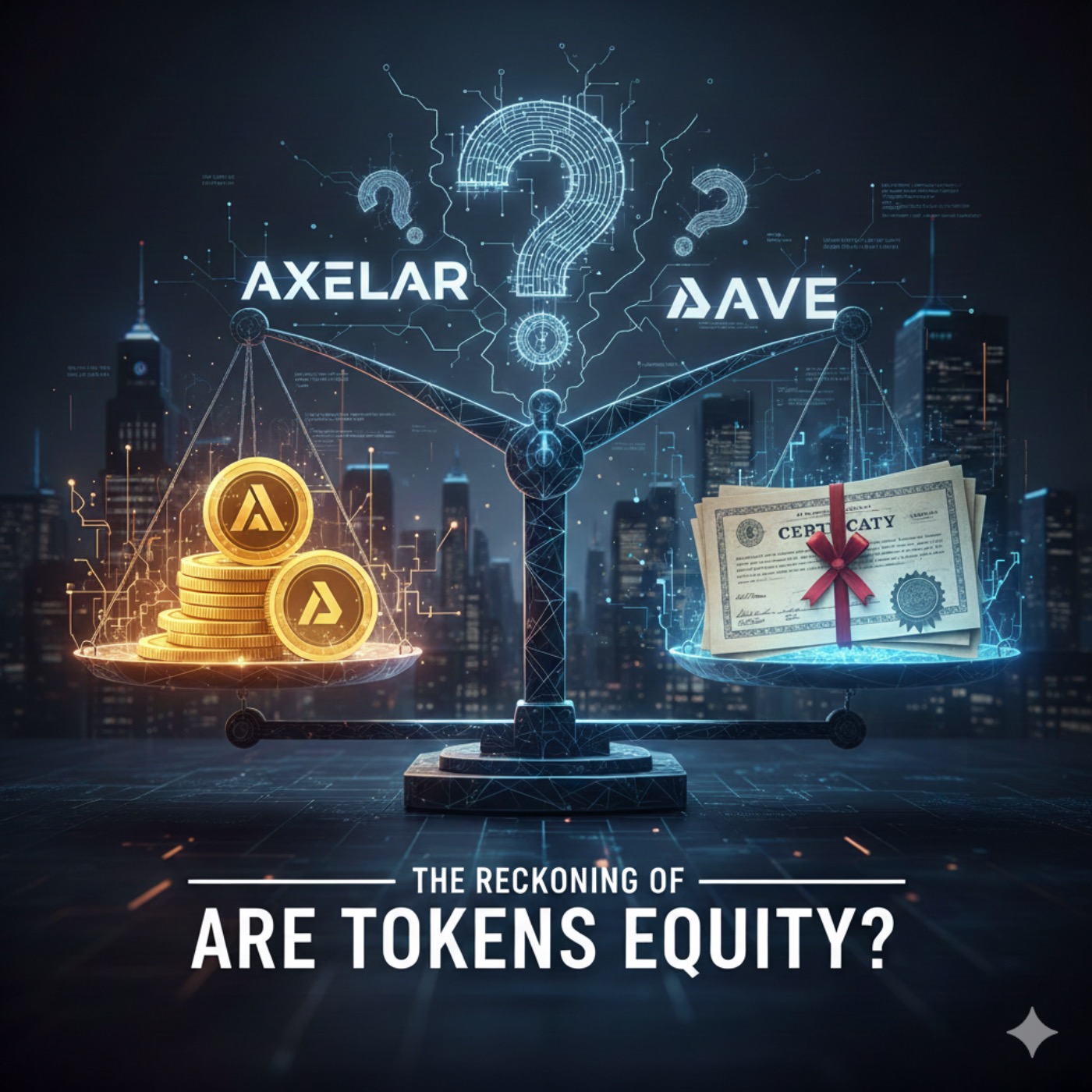 Dec 16: Are Tokens Equity? The Reckoning of Axelar & Aave