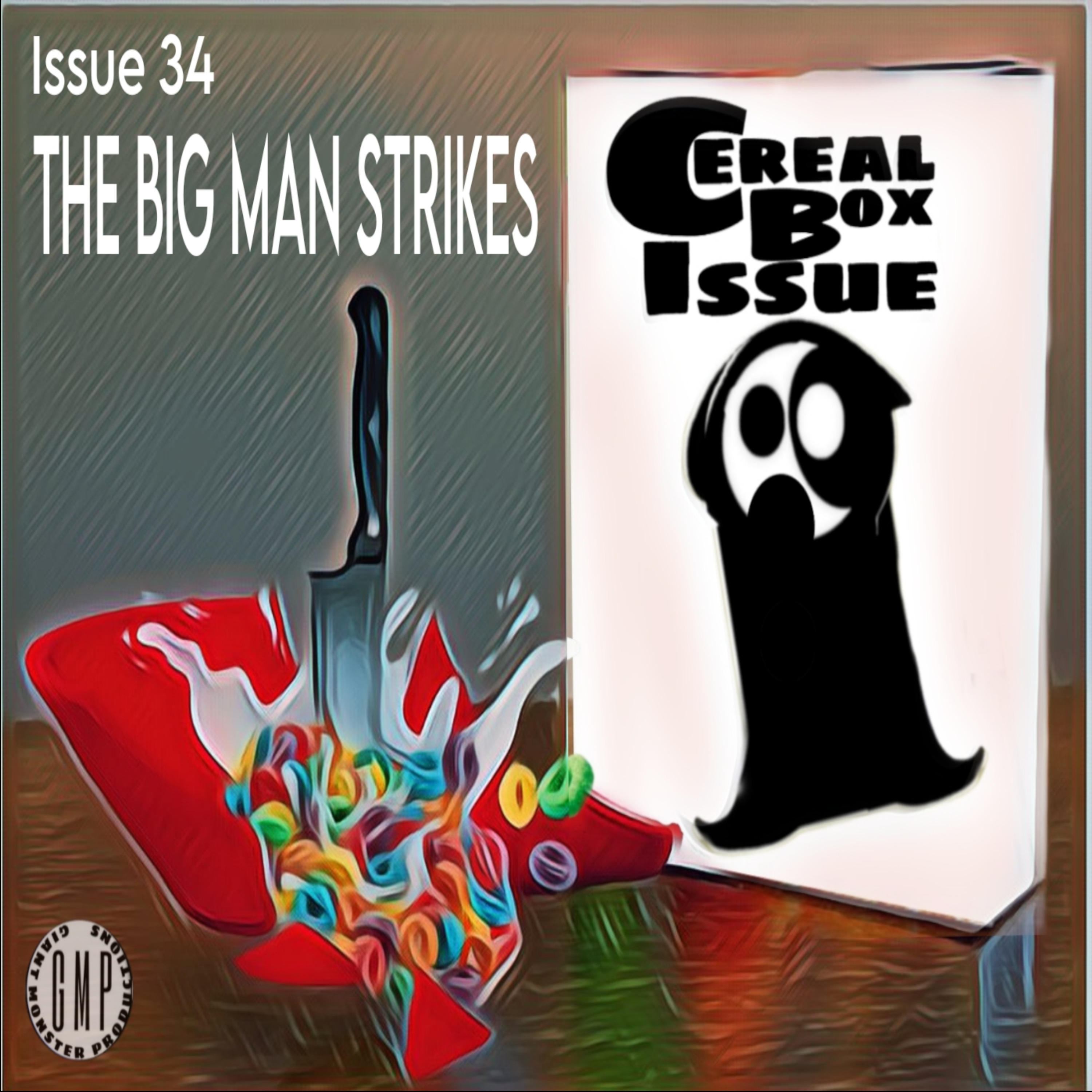 Cereal box issue 34. The Big man strikes. episode artwork