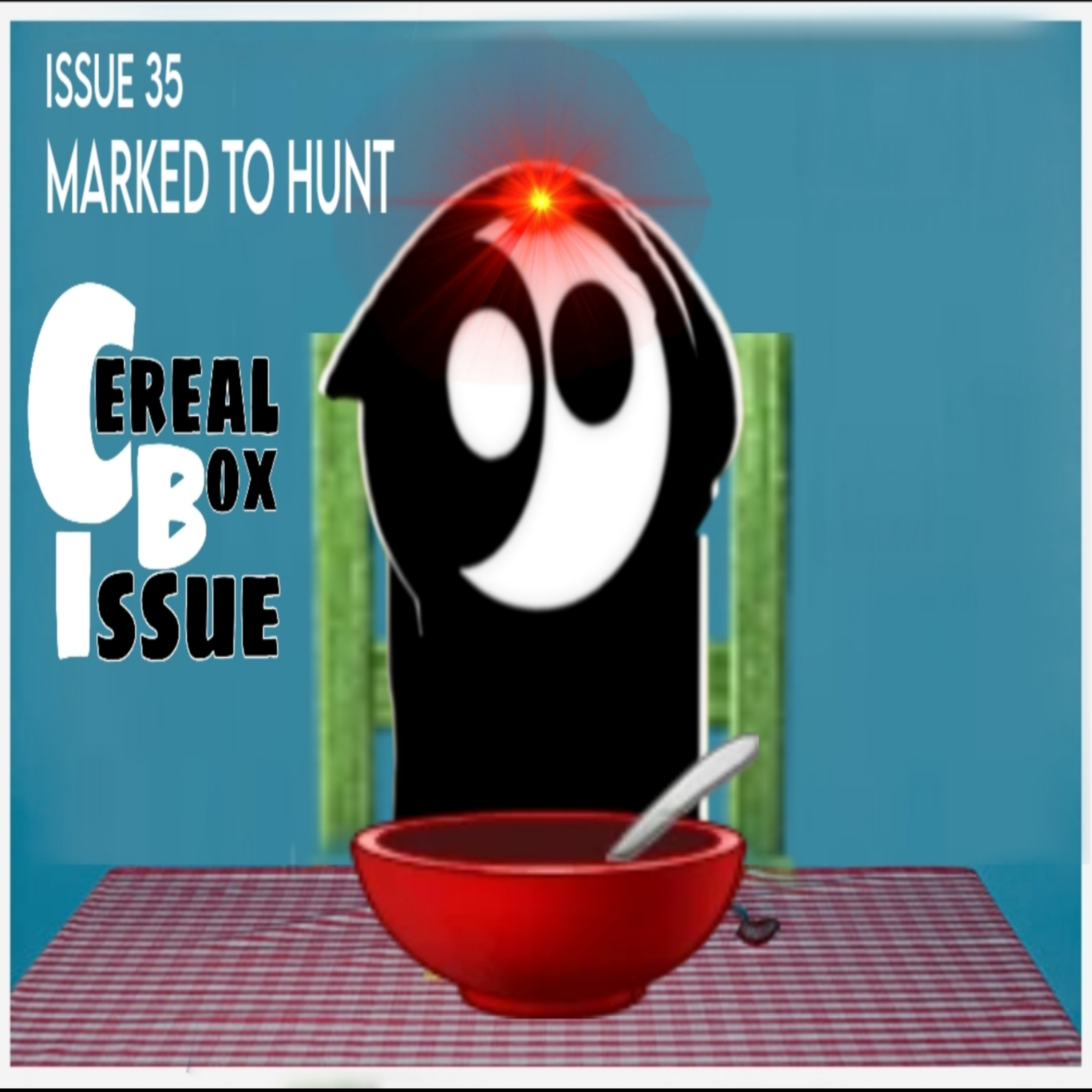 Cereal Box issue 35. marked to hunt. episode artwork
