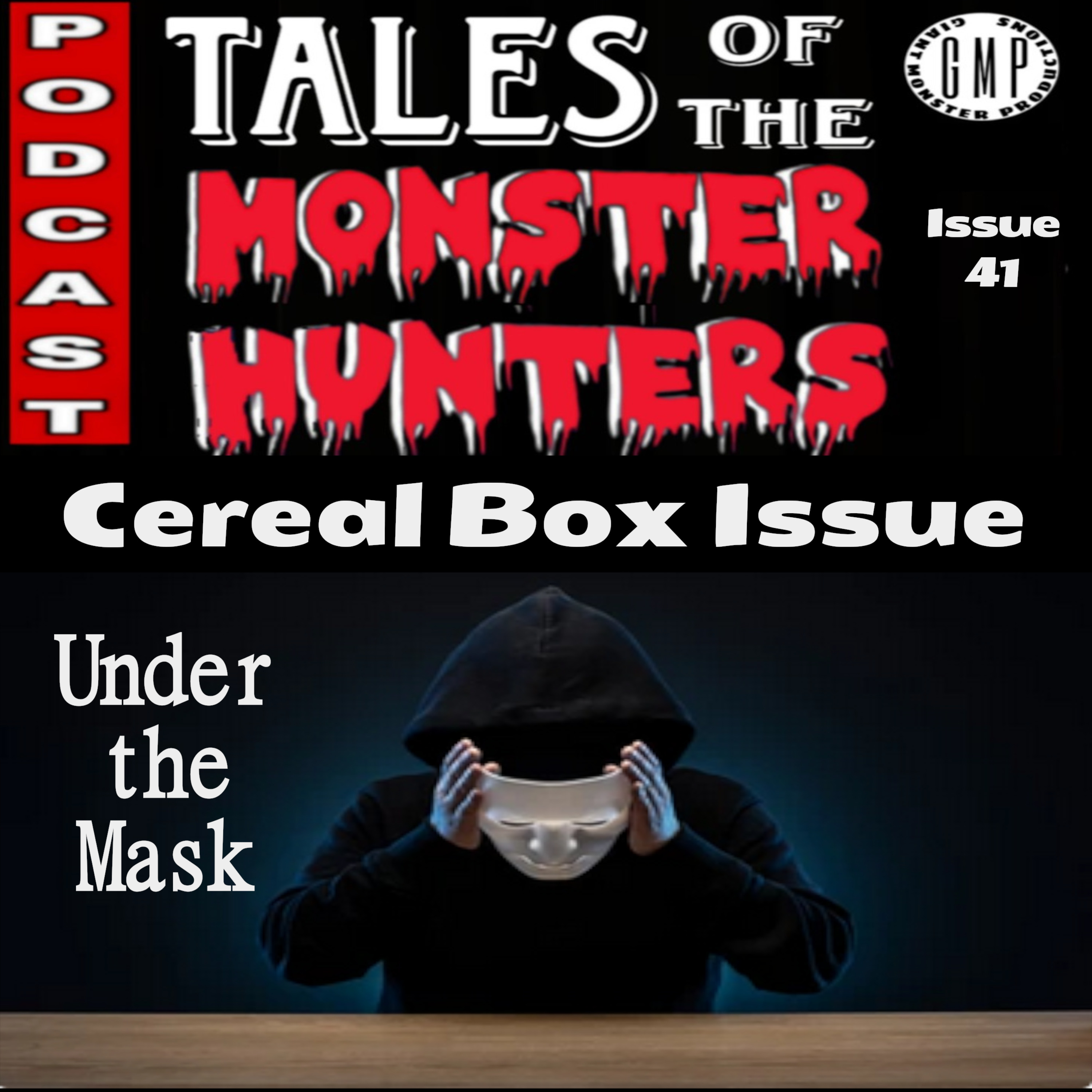 Cereal box issue 41. Under the mask episode artwork