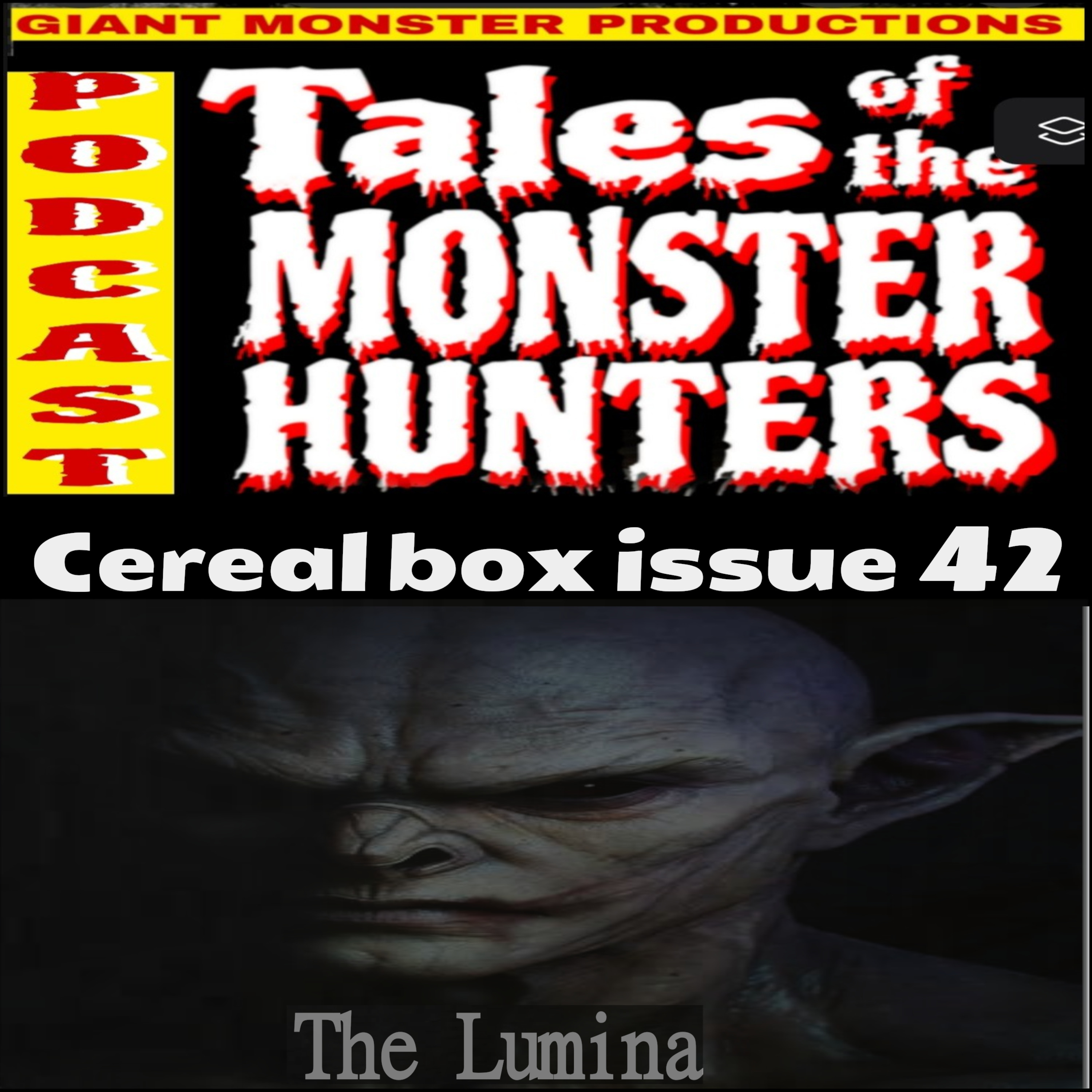 Cereal box issue 42. The Lumina episode artwork