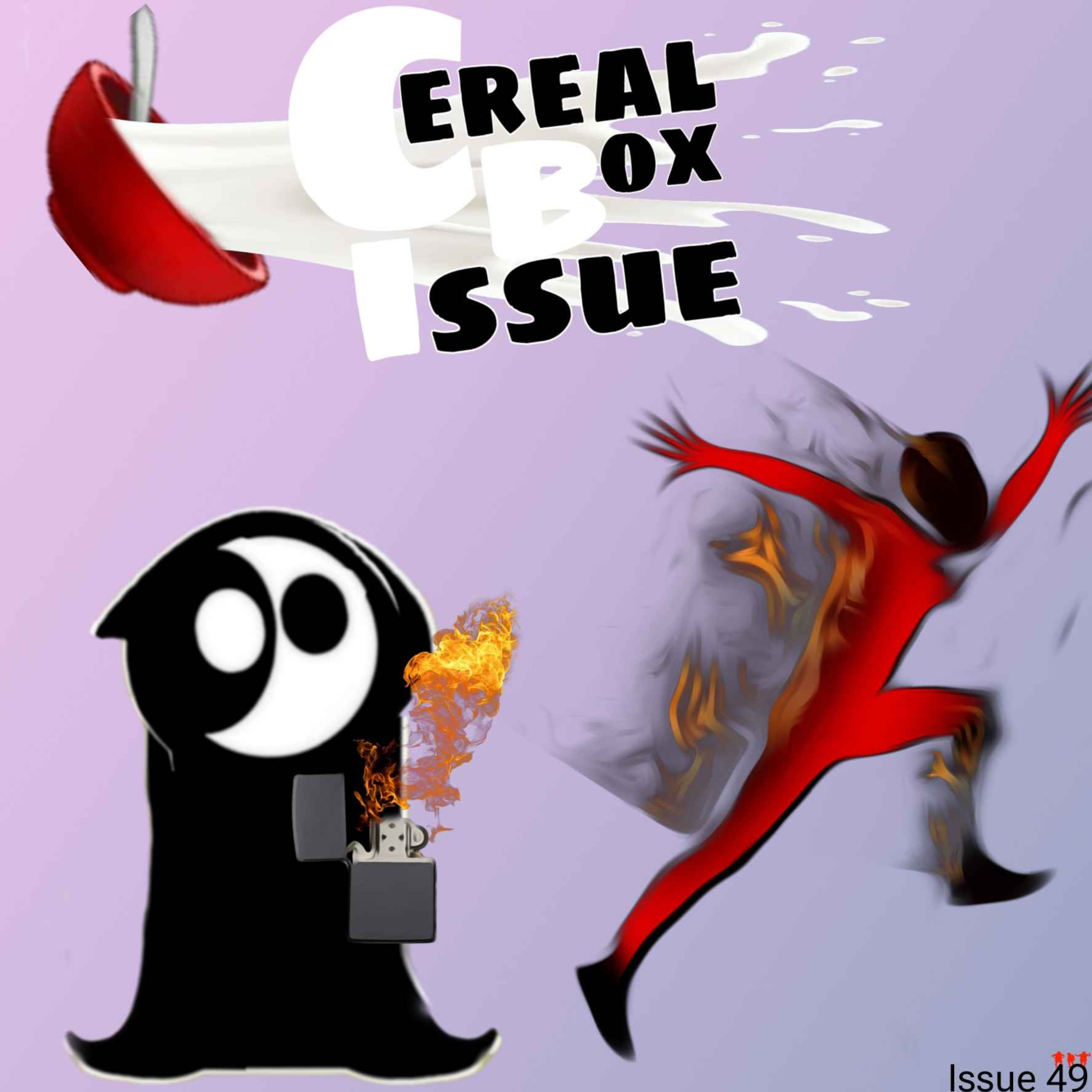 Cereal box issue 49. The lighter episode artwork