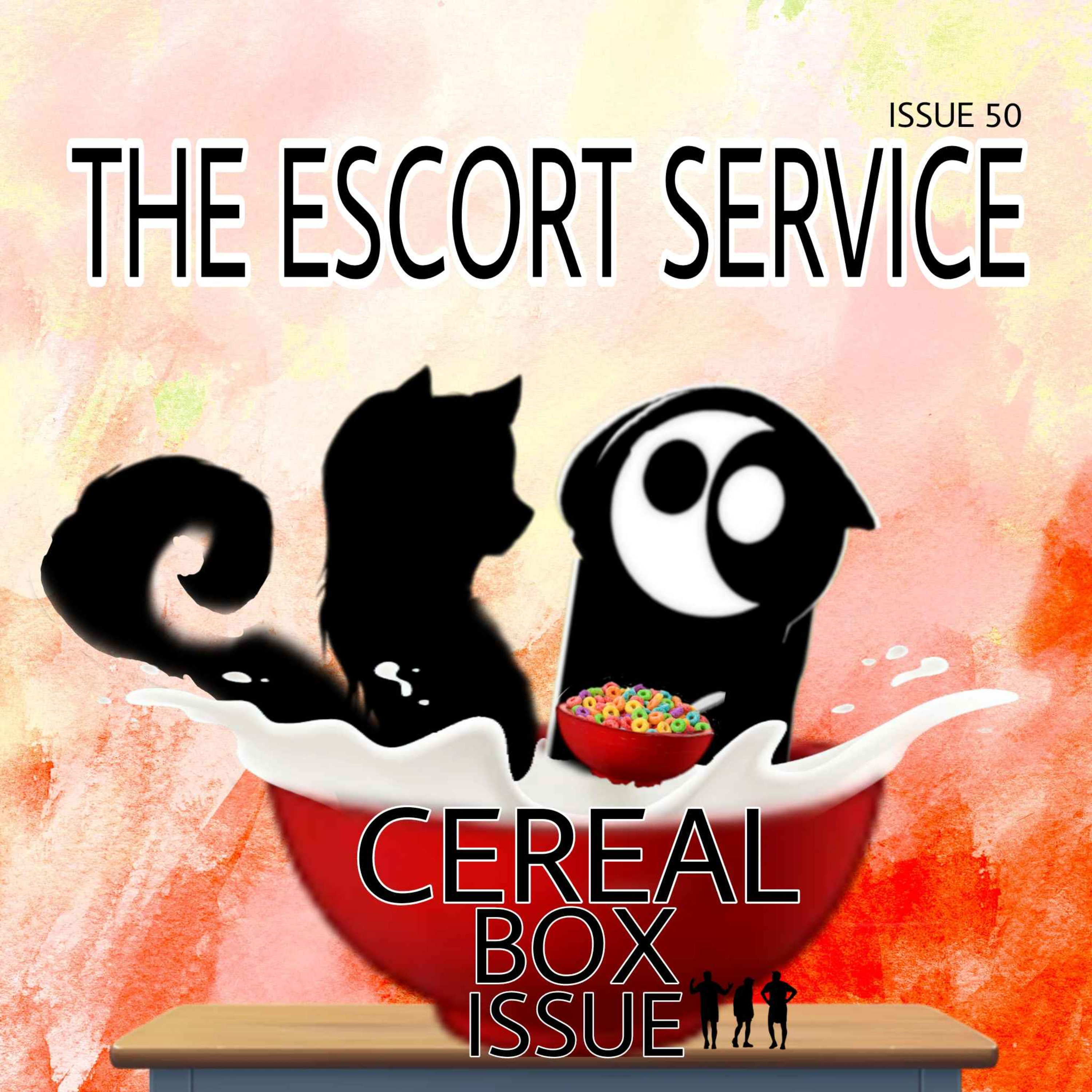 Cereal box issue 50. The escort service. episode artwork