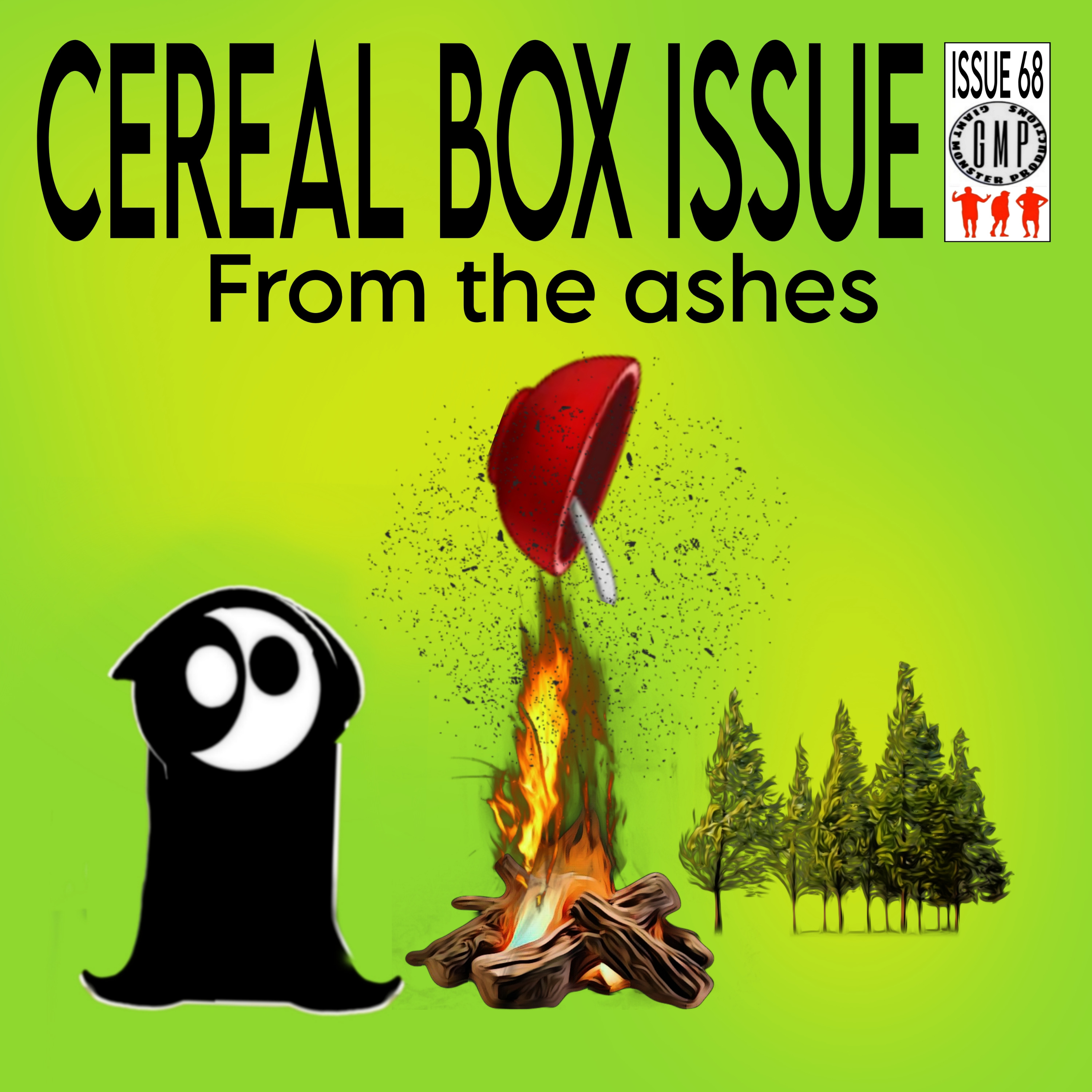 Cereal box issue 68. From the ashes. episode artwork