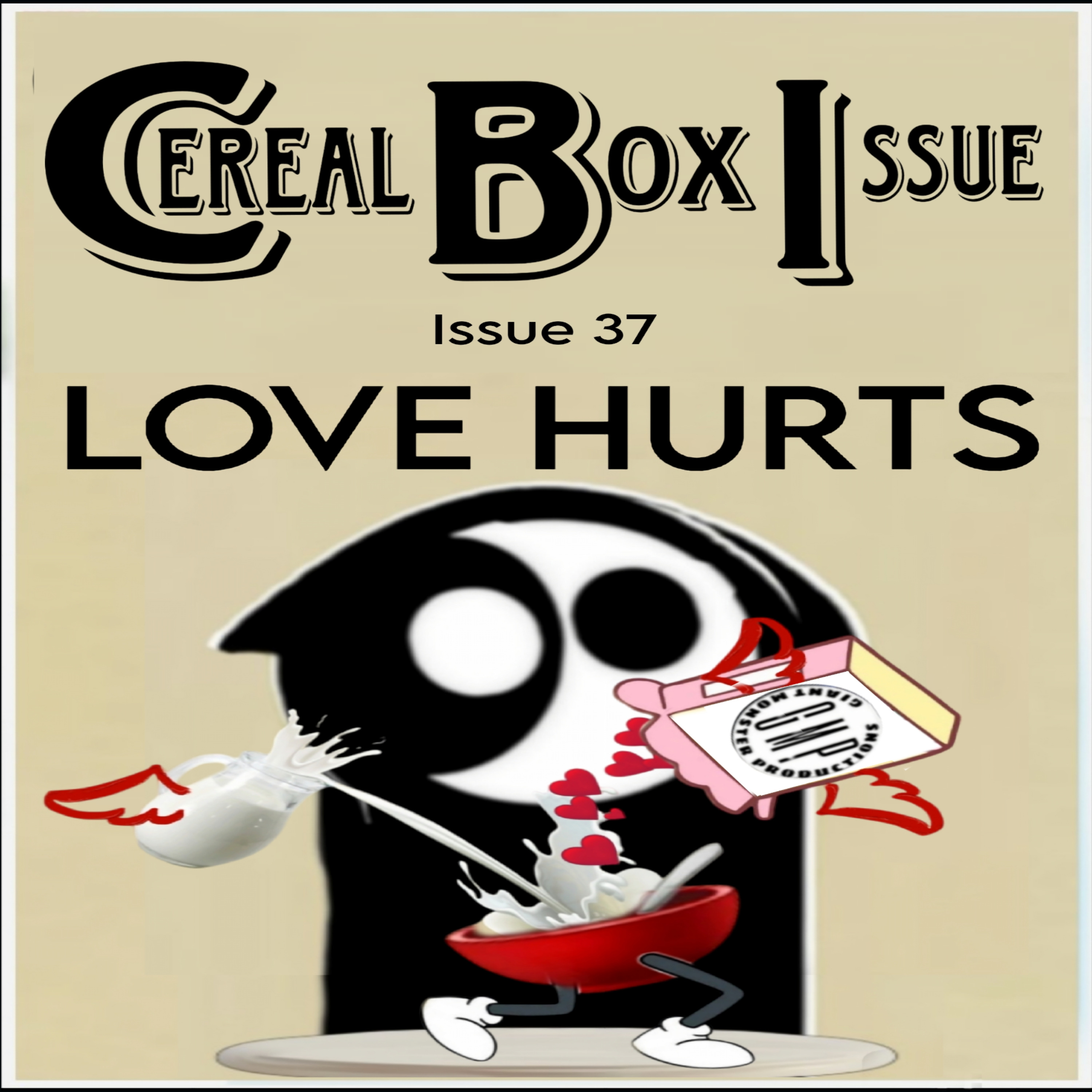 Cereal Box Issue 37. Love hurts episode artwork