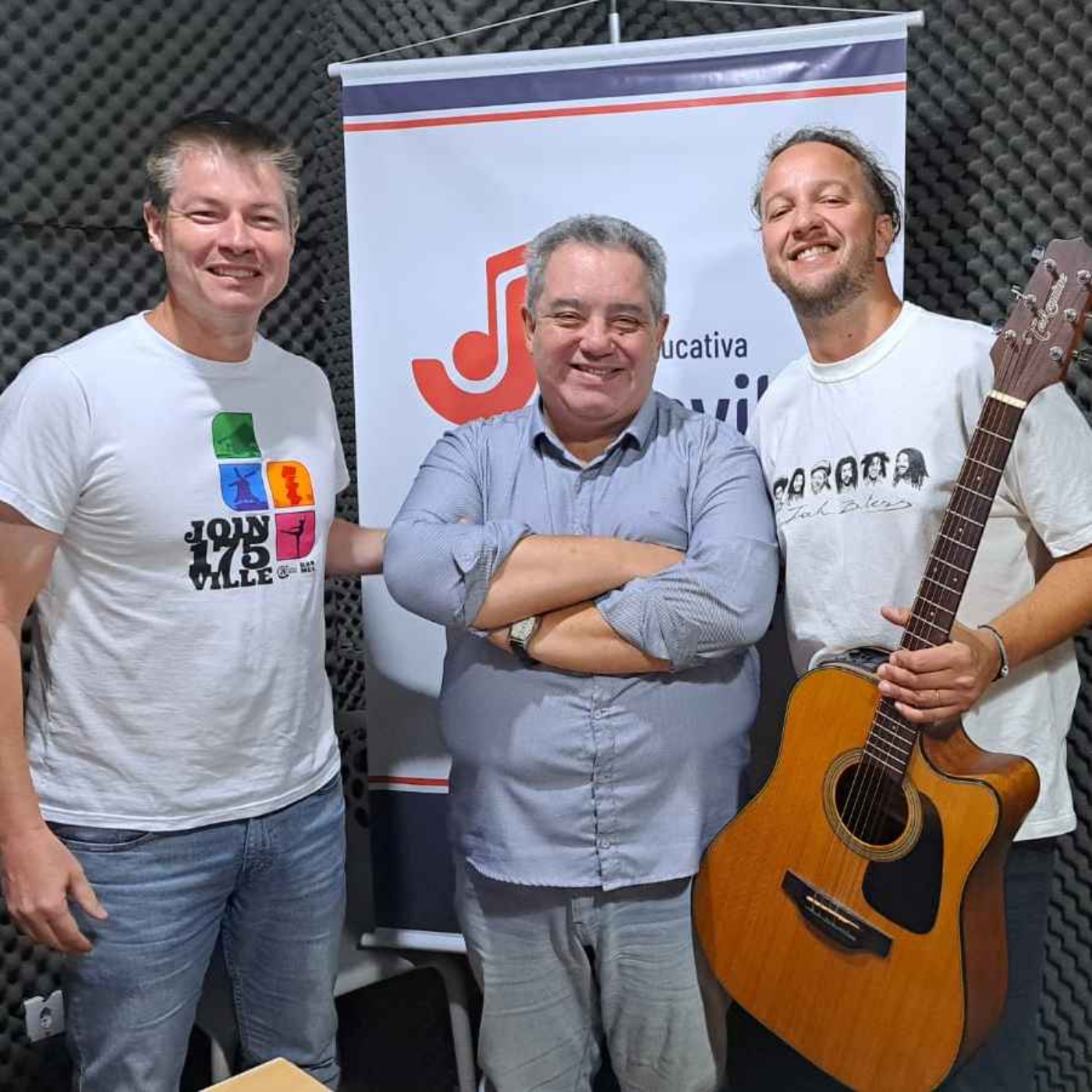 PAPO EM DIA - Maratona Cultural do Aniversário de Joinville - Kleiton Hammes, organizador do evento; Lipe Griza, músico da banda Raíz Vital