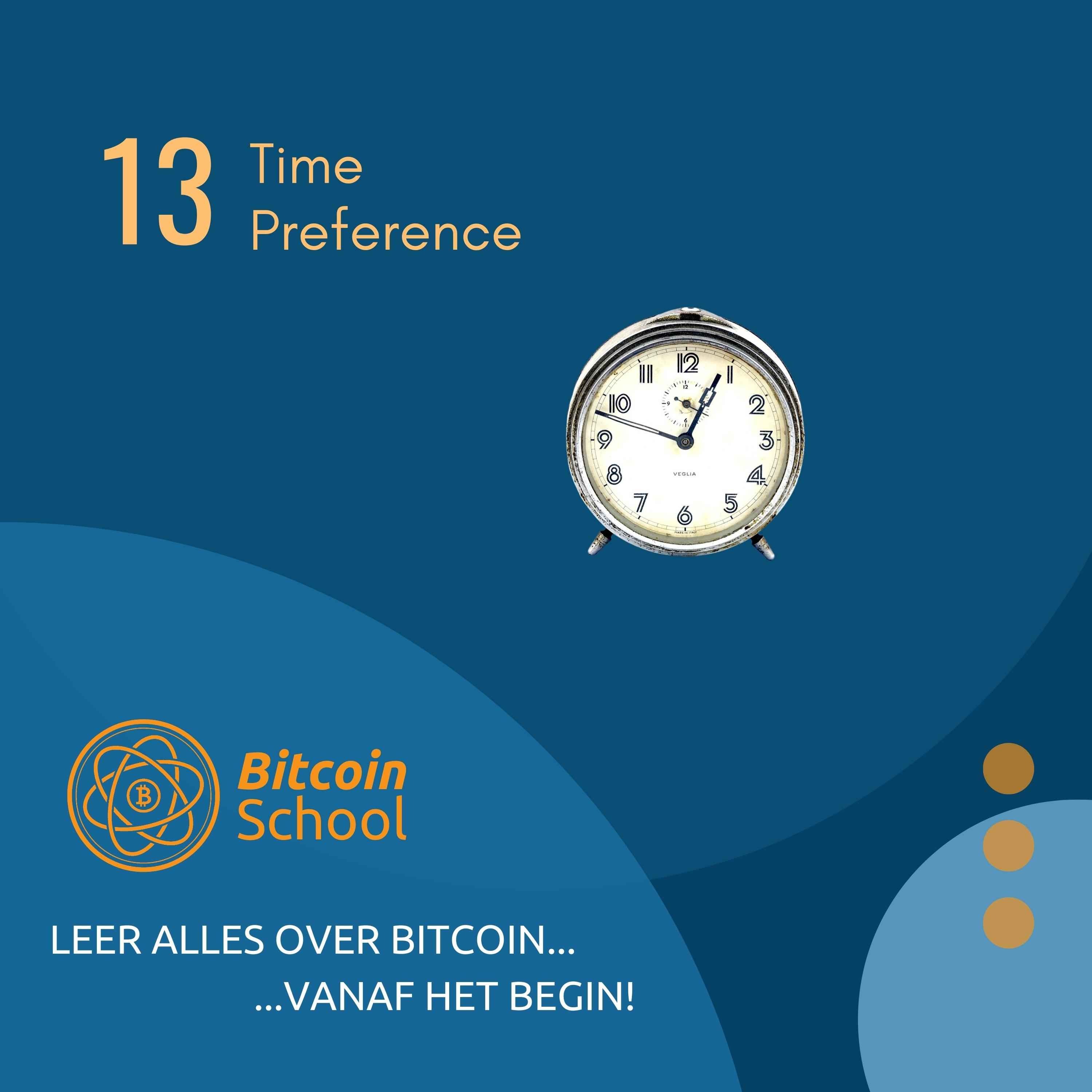 Les 13 - Bitcoin en time preference