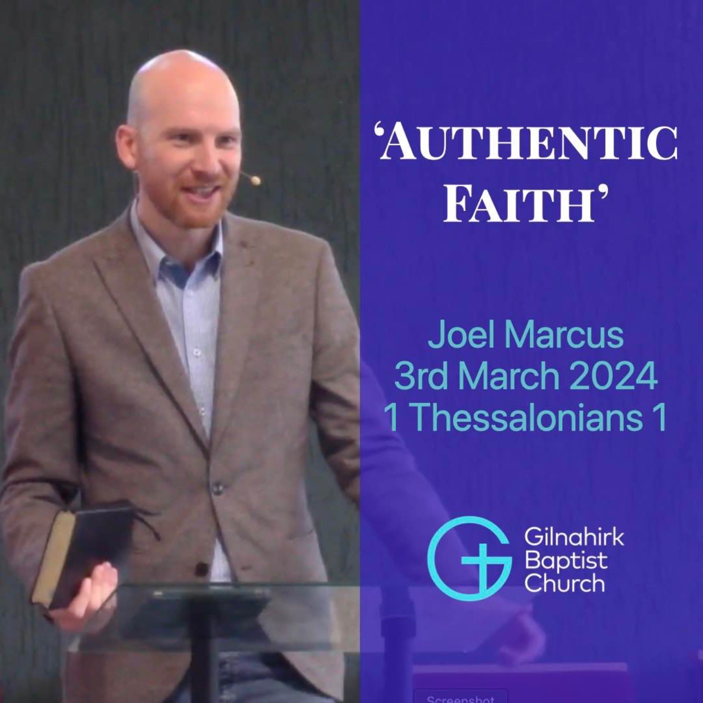 cover art for Authentic Faith // 1 Thessalonians 1 // Joel Marcus