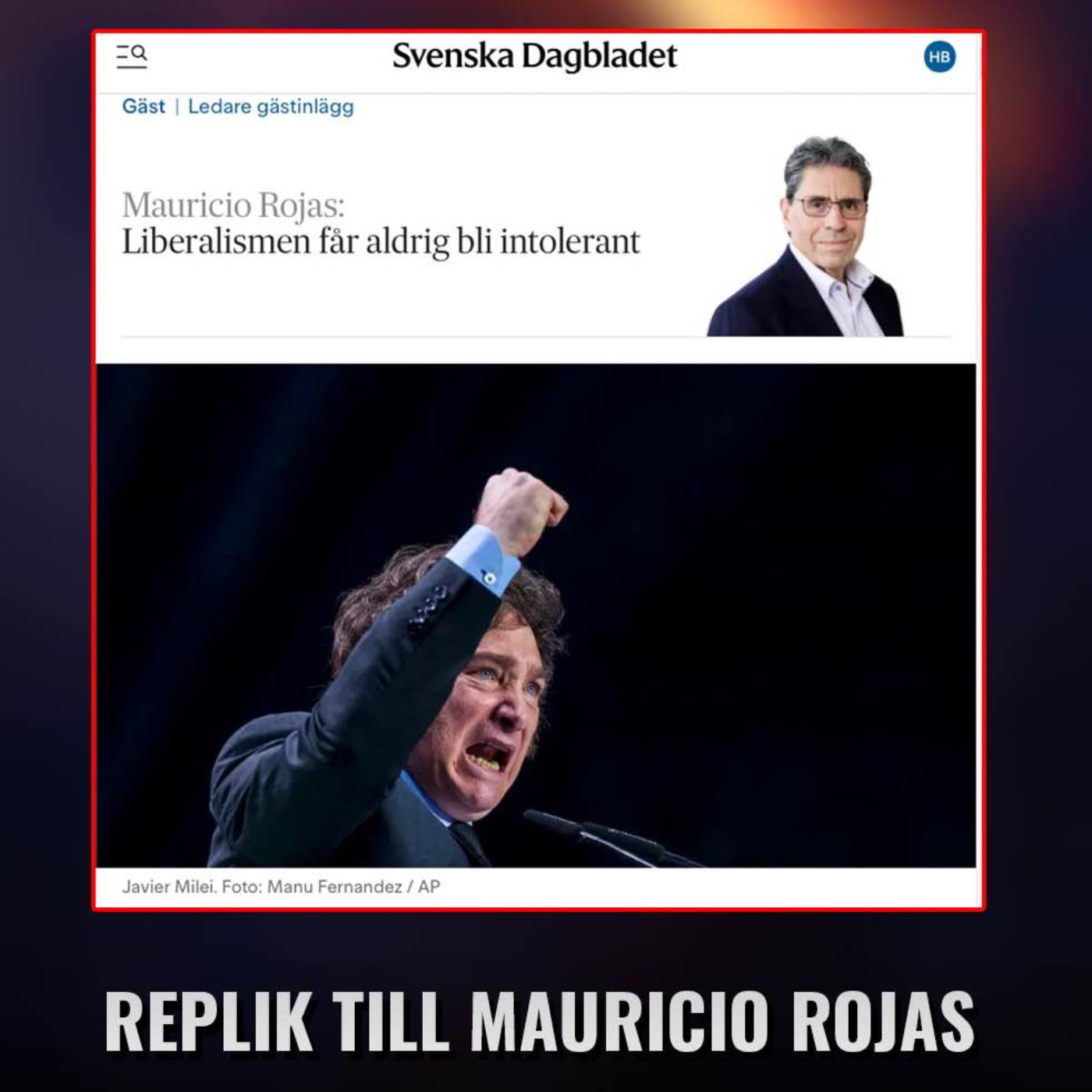 En ursäkt till poliserna i Örebro + Frågor till Mauricio Rojas