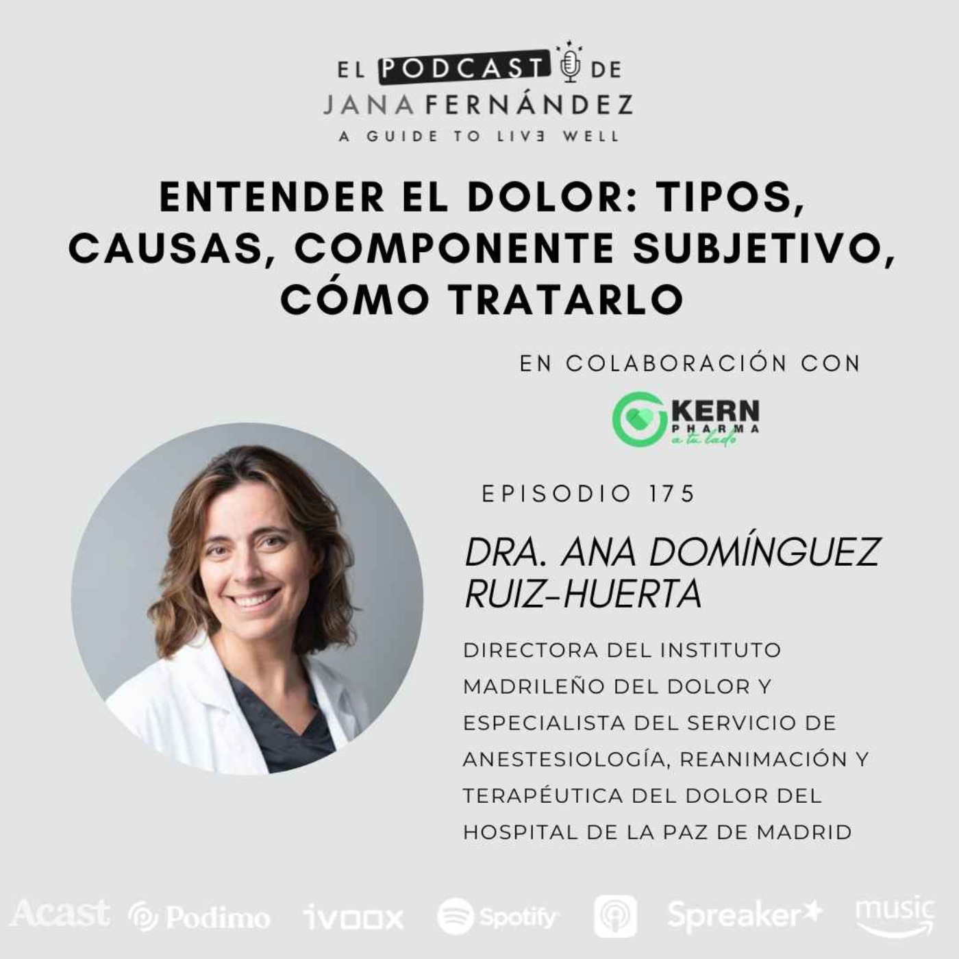 Entender el dolor, con la dra. Ana Domínguez RuizHuerta El podcast de Jana Fernández Acast