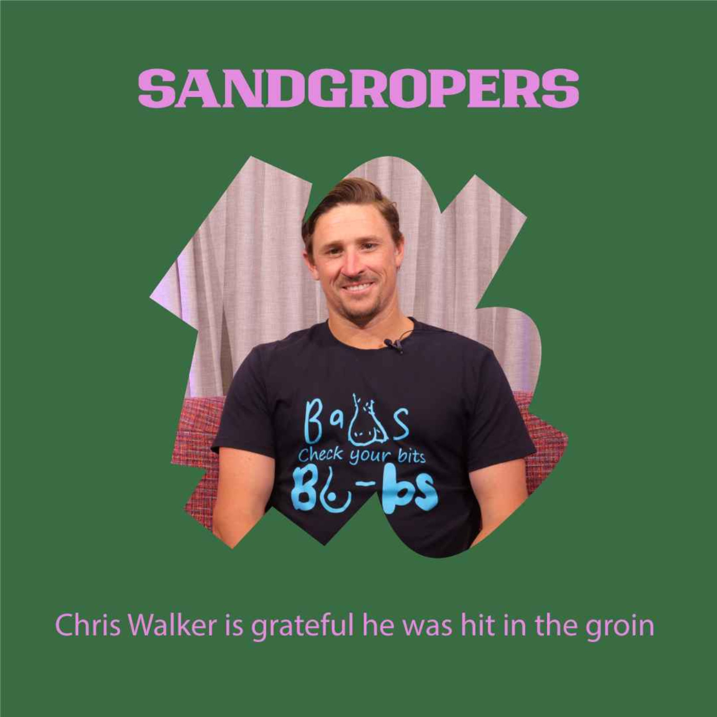 Sandgroper Chris Walker is grateful he was hit in the groin