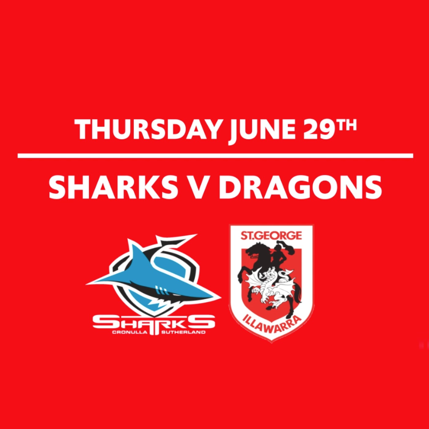 Round 18 - Sharks  V Dragons