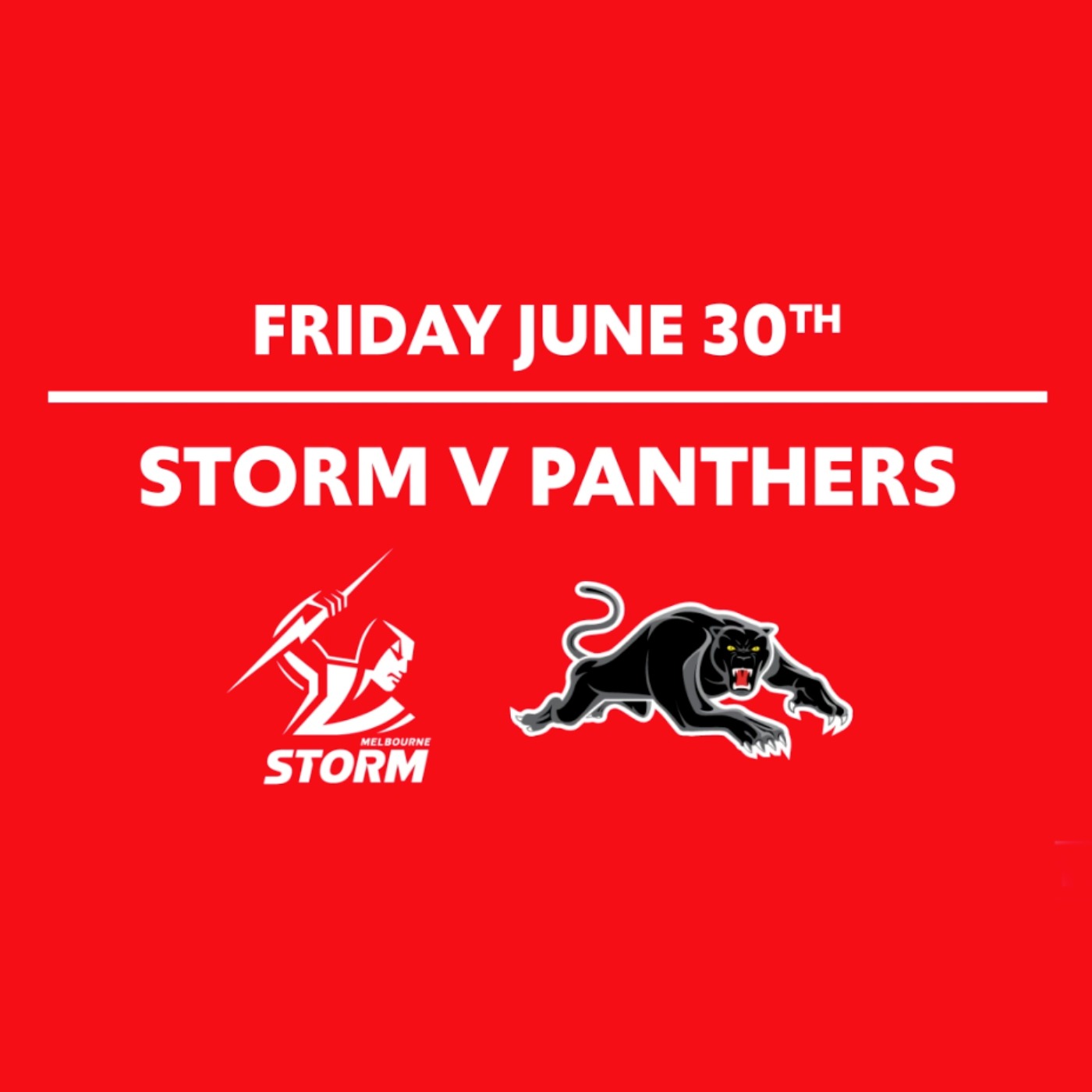 Round 18 - Storm V Panthers