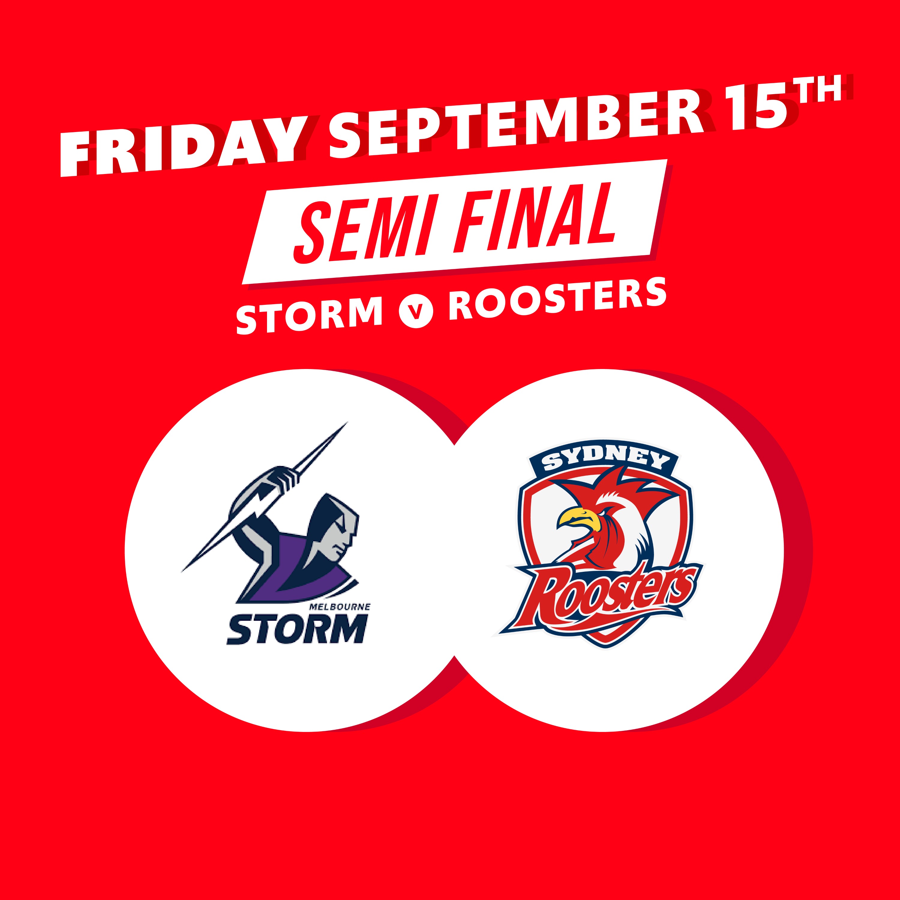 NRL Finals Week 2 - Storm vs Roosters