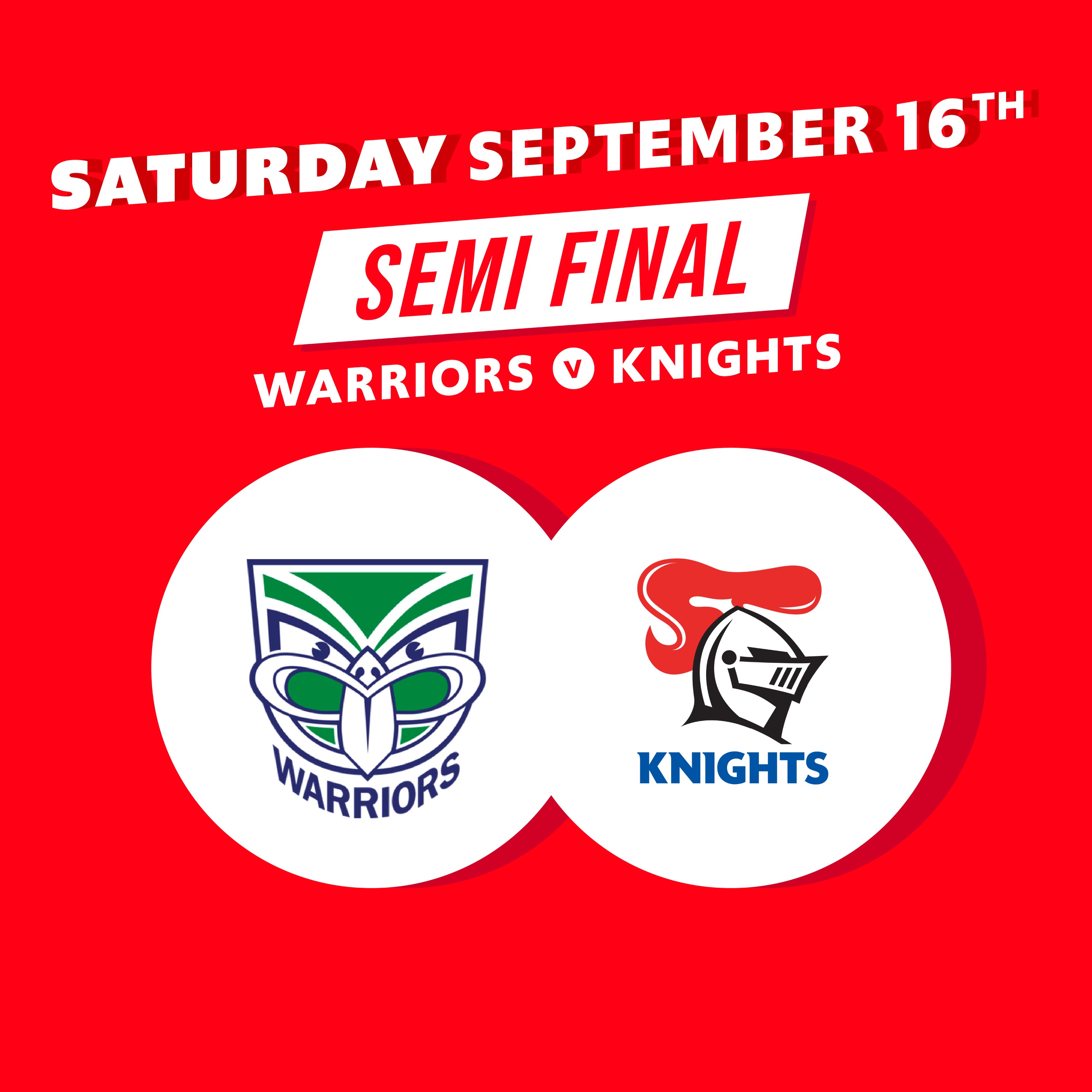 NRL Finals Week 2 - Warriors vs Knights
