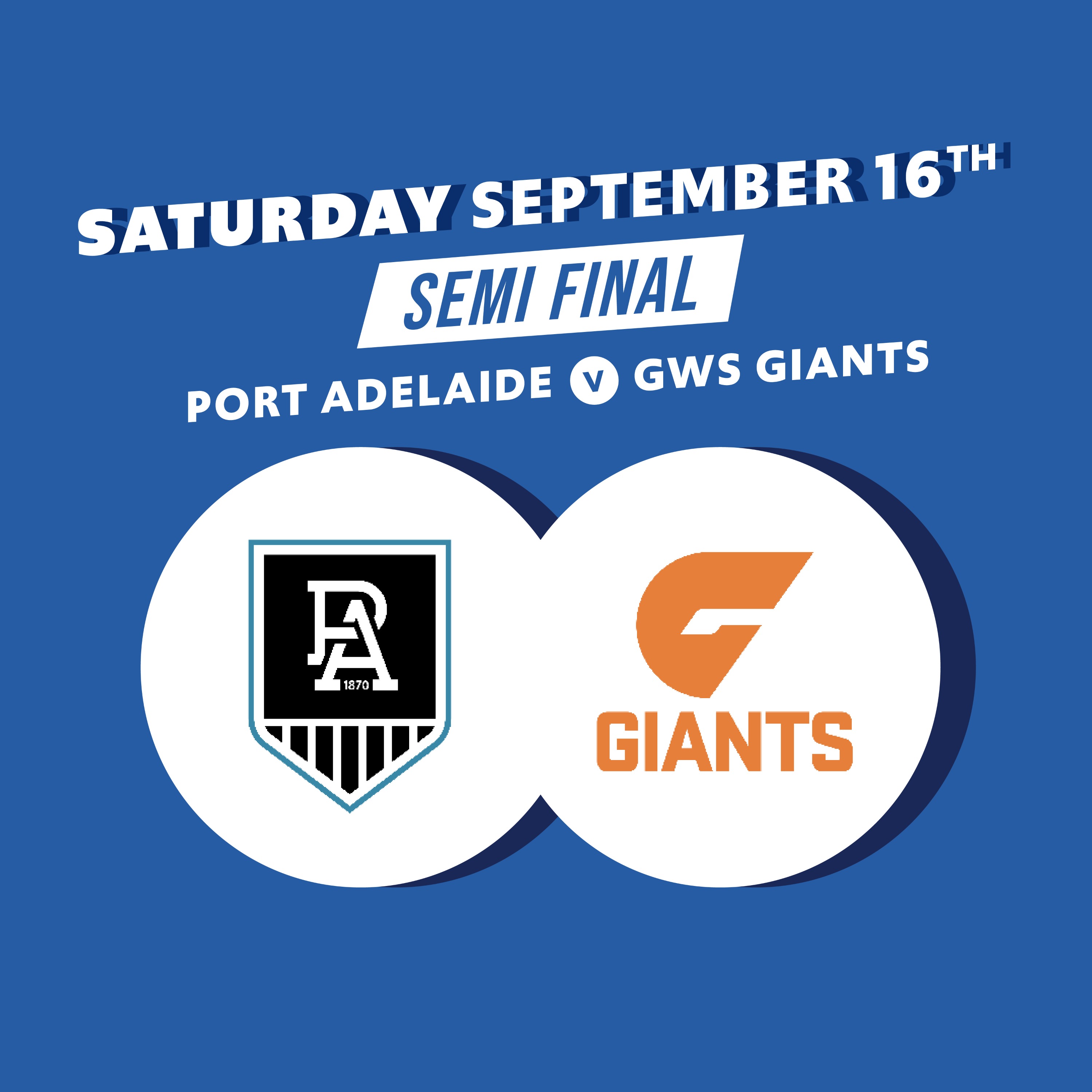 AFL Finals Week 2 – Port Adelaide vs GWS Giants episode artwork