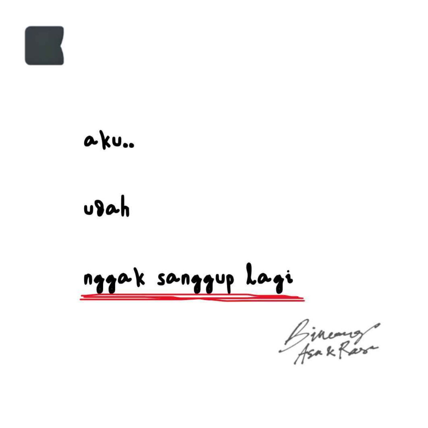 Aku, udah nggak sanggup lagi episode artwork