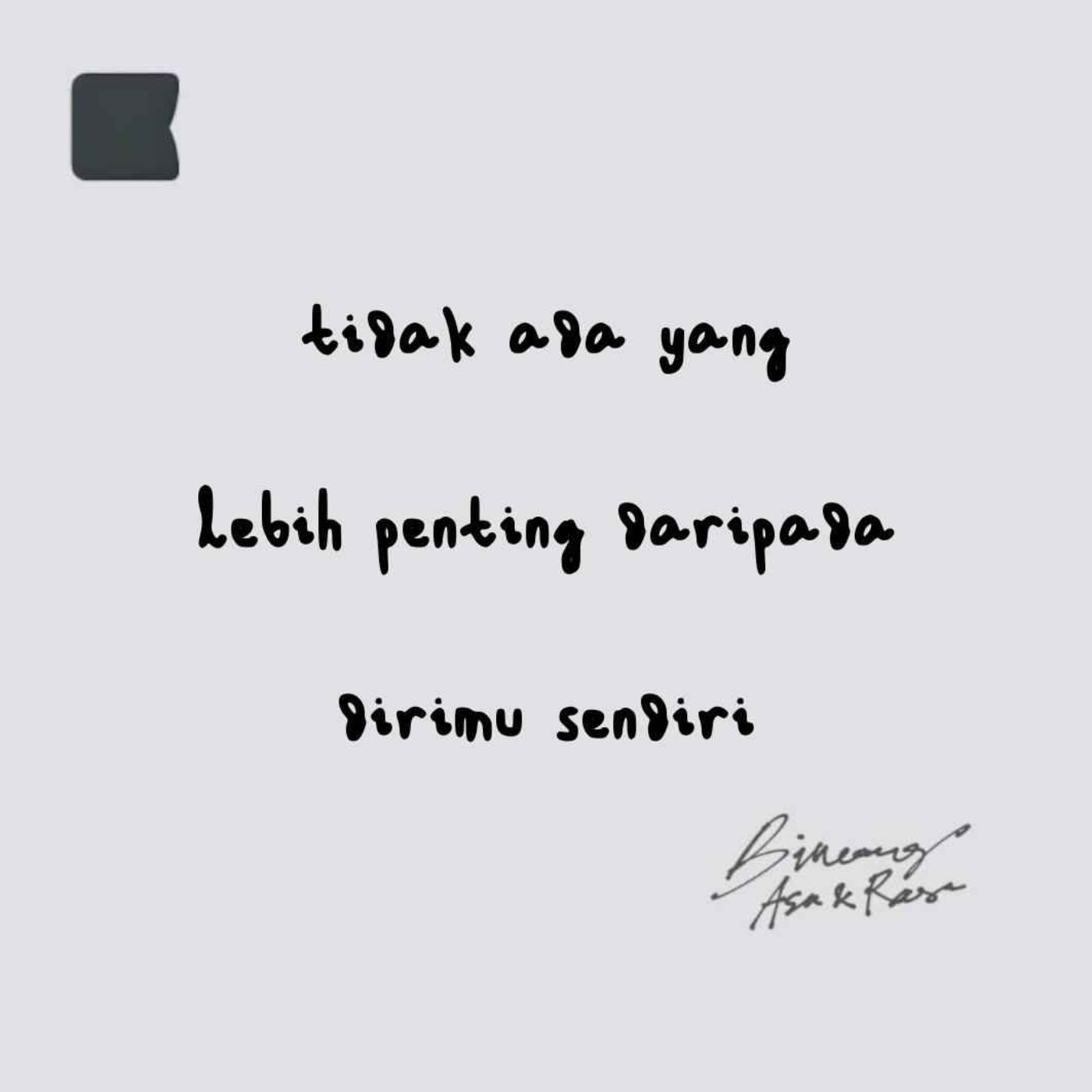Tidak ada yang lebih penting daripada dirimu sendiri episode artwork