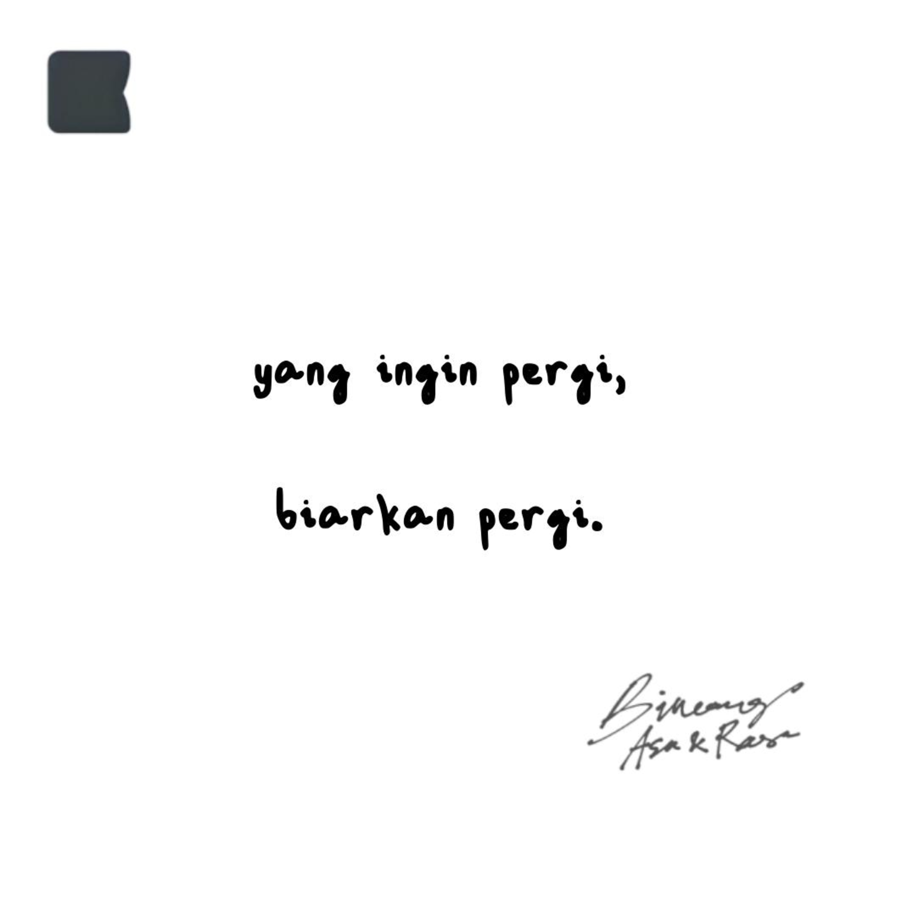 Yang ingin pergi, biarkan pergi episode artwork