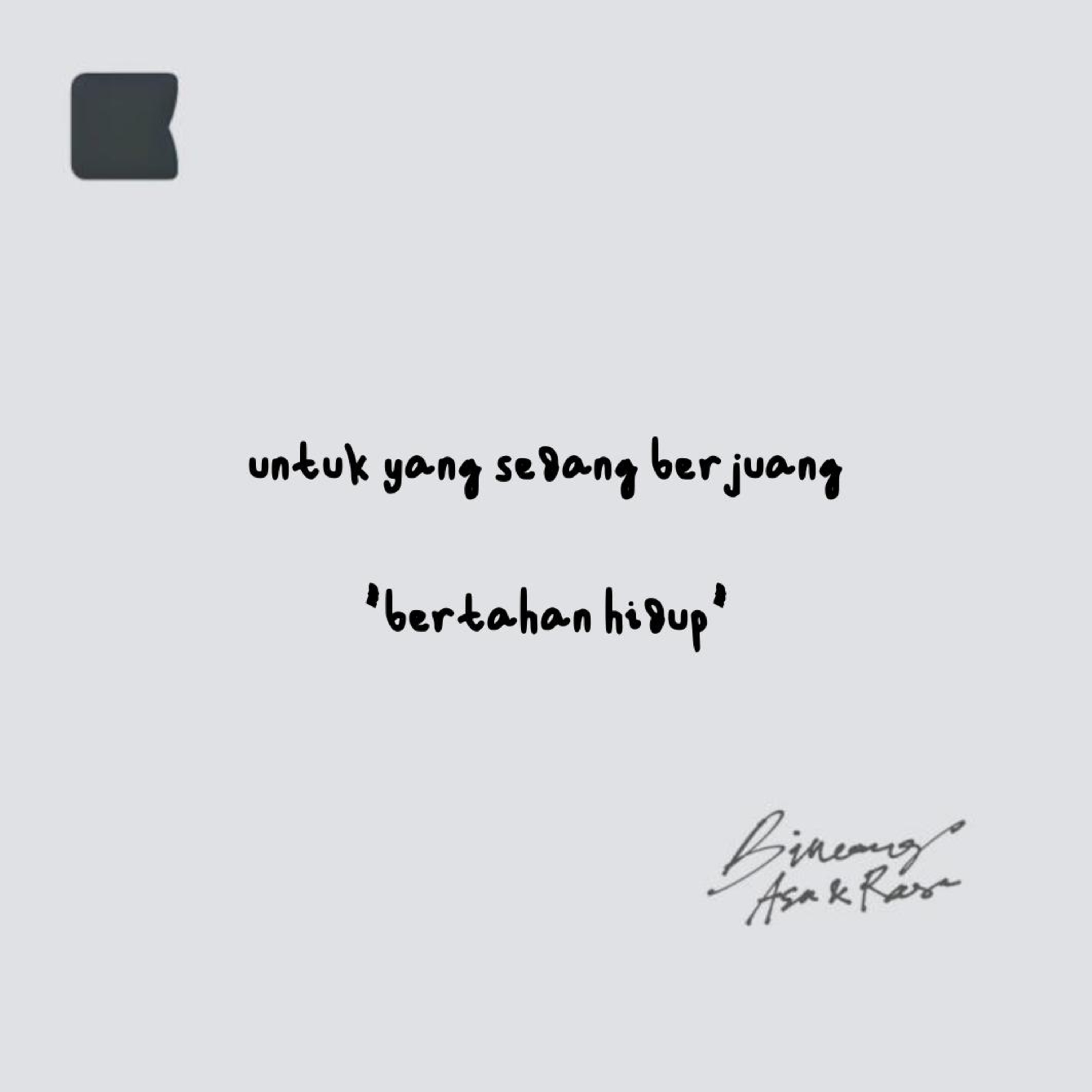 Untuk yang sedang berjuang 'bertahan hidup' episode artwork