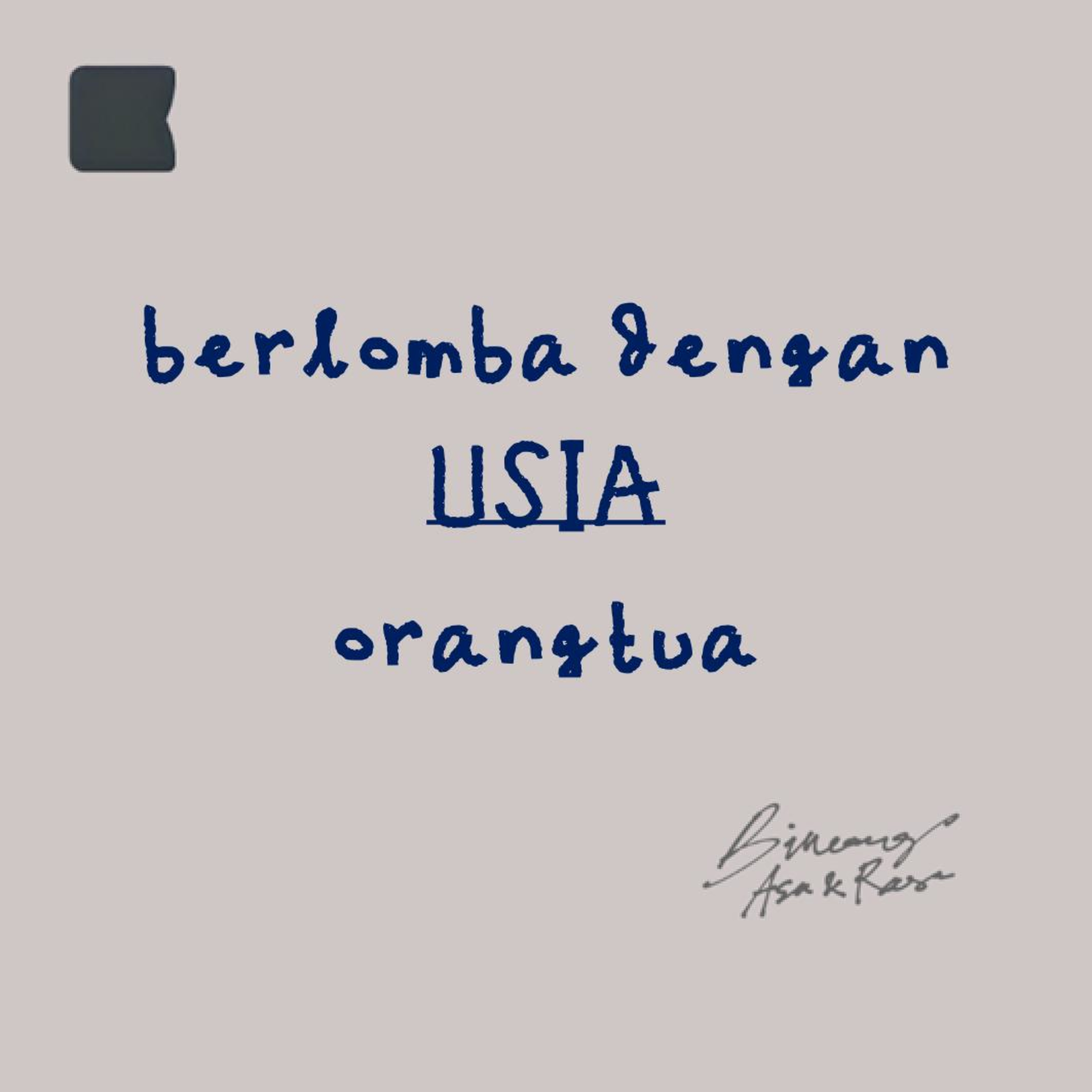 Berlomba dengan usia orangtua episode artwork