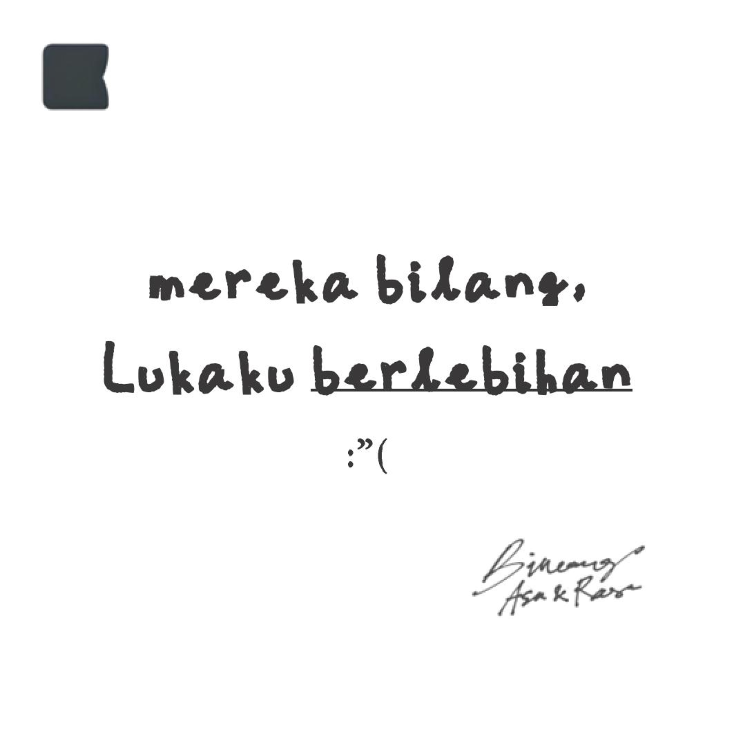 Mereka bilang, lukaku berlebihan episode artwork