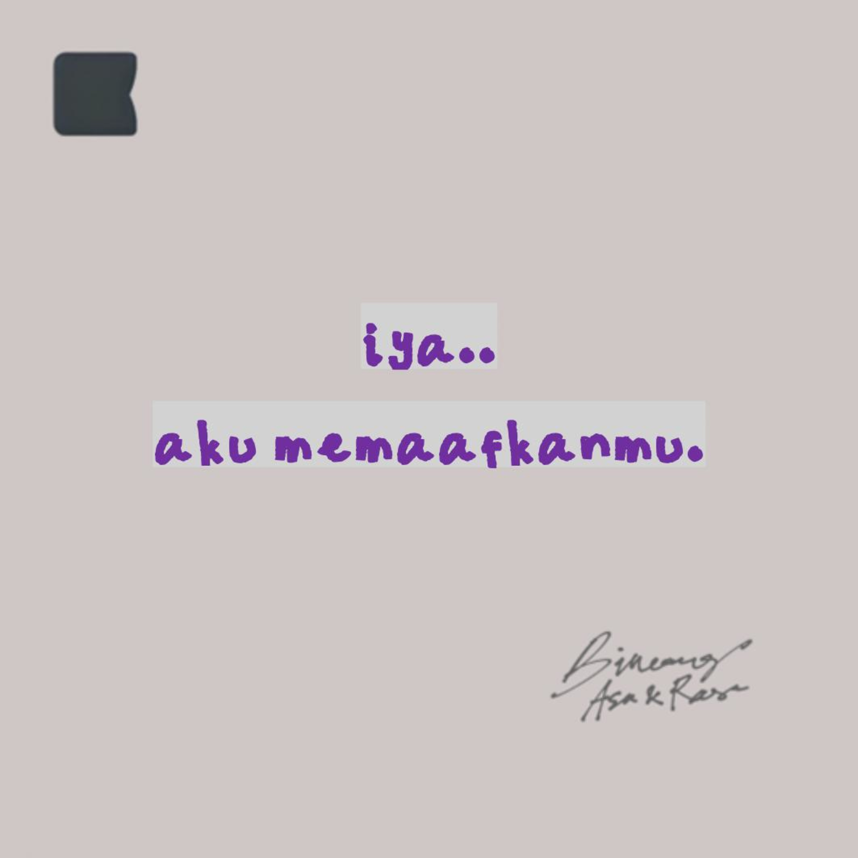 Pada akhirnya aku memilih untuk memaafkan episode artwork