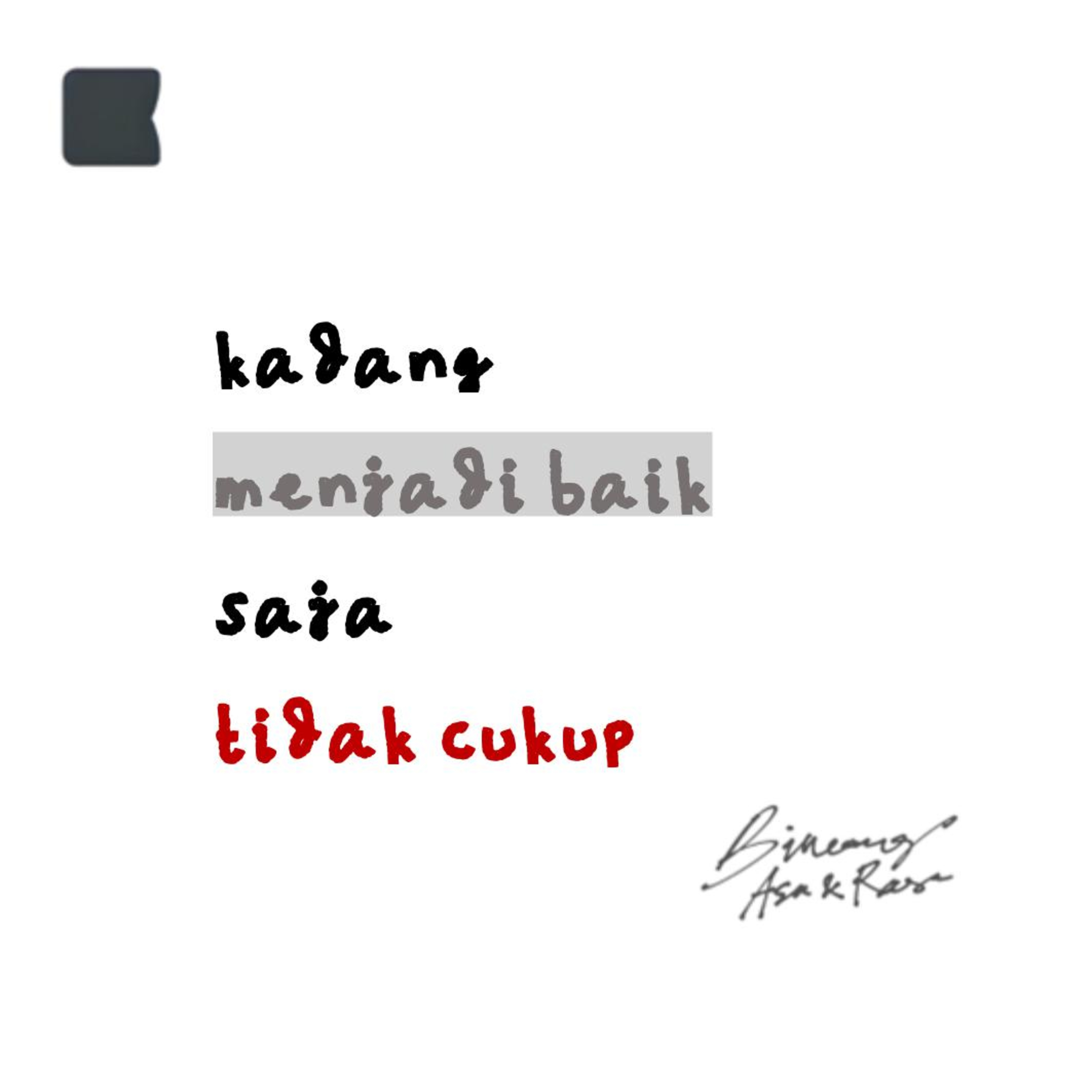 Kadang menjadi 'baik' saja tidak cukup episode artwork