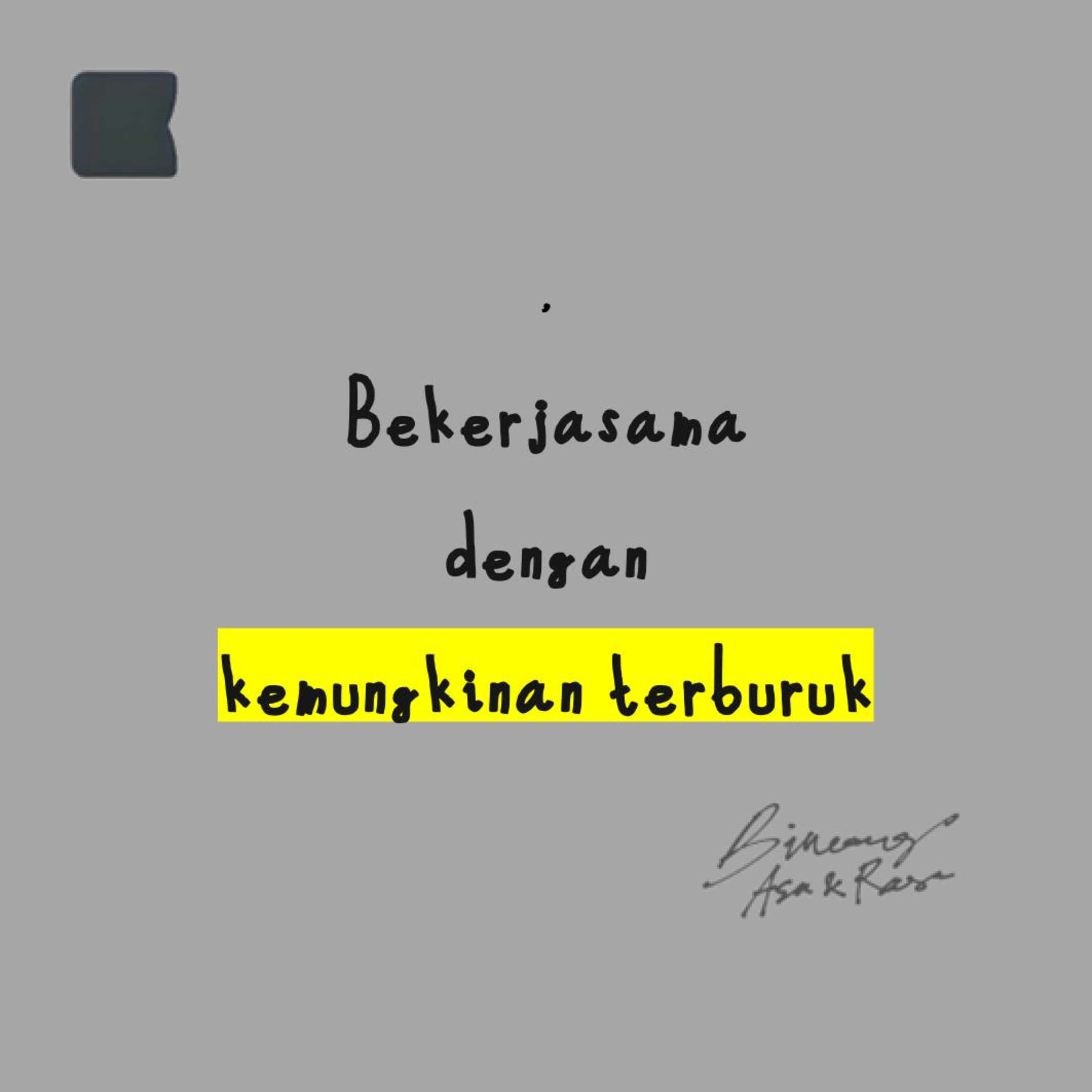 Bekerjasama dengan kemungkinan terburuk episode artwork