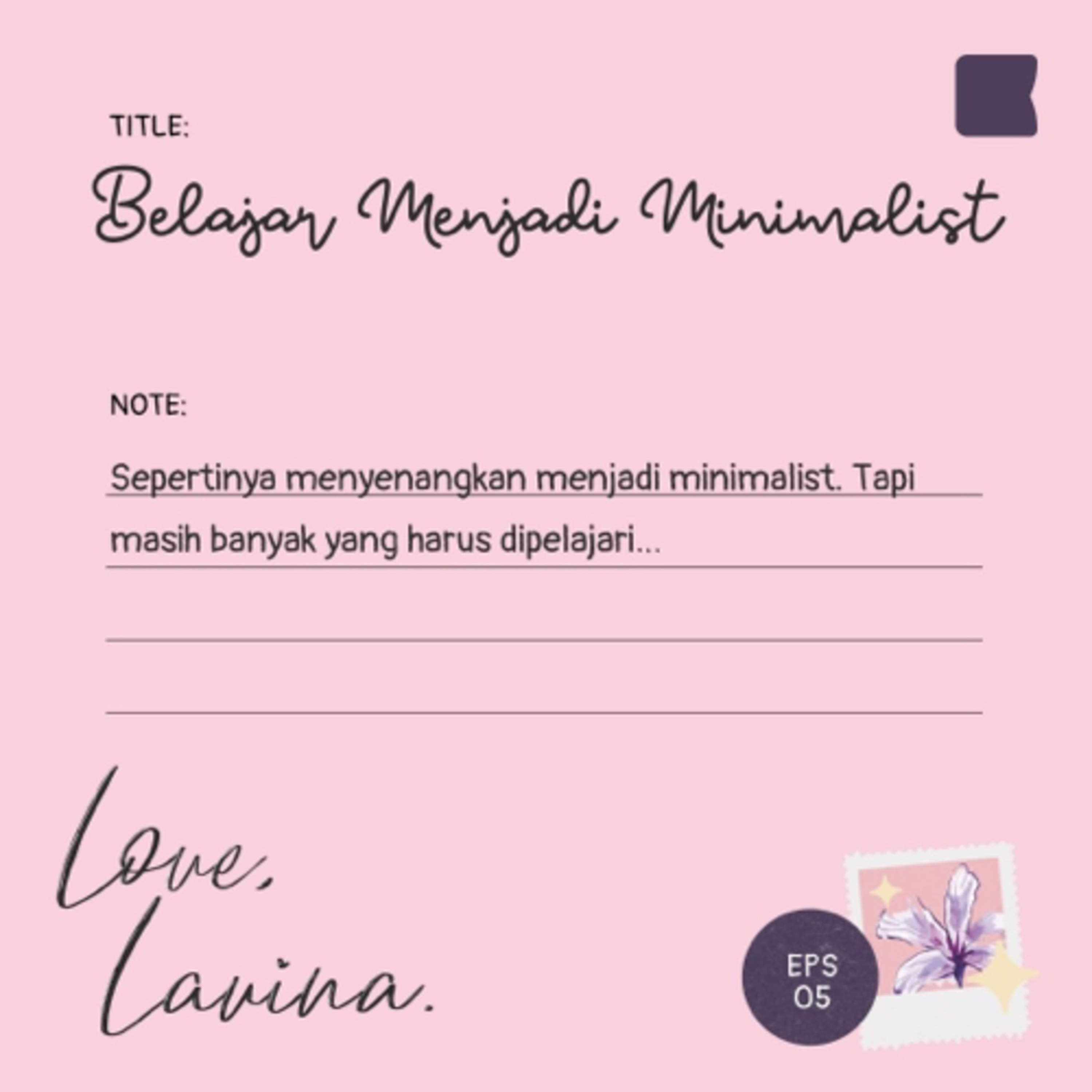Love, Lavina.