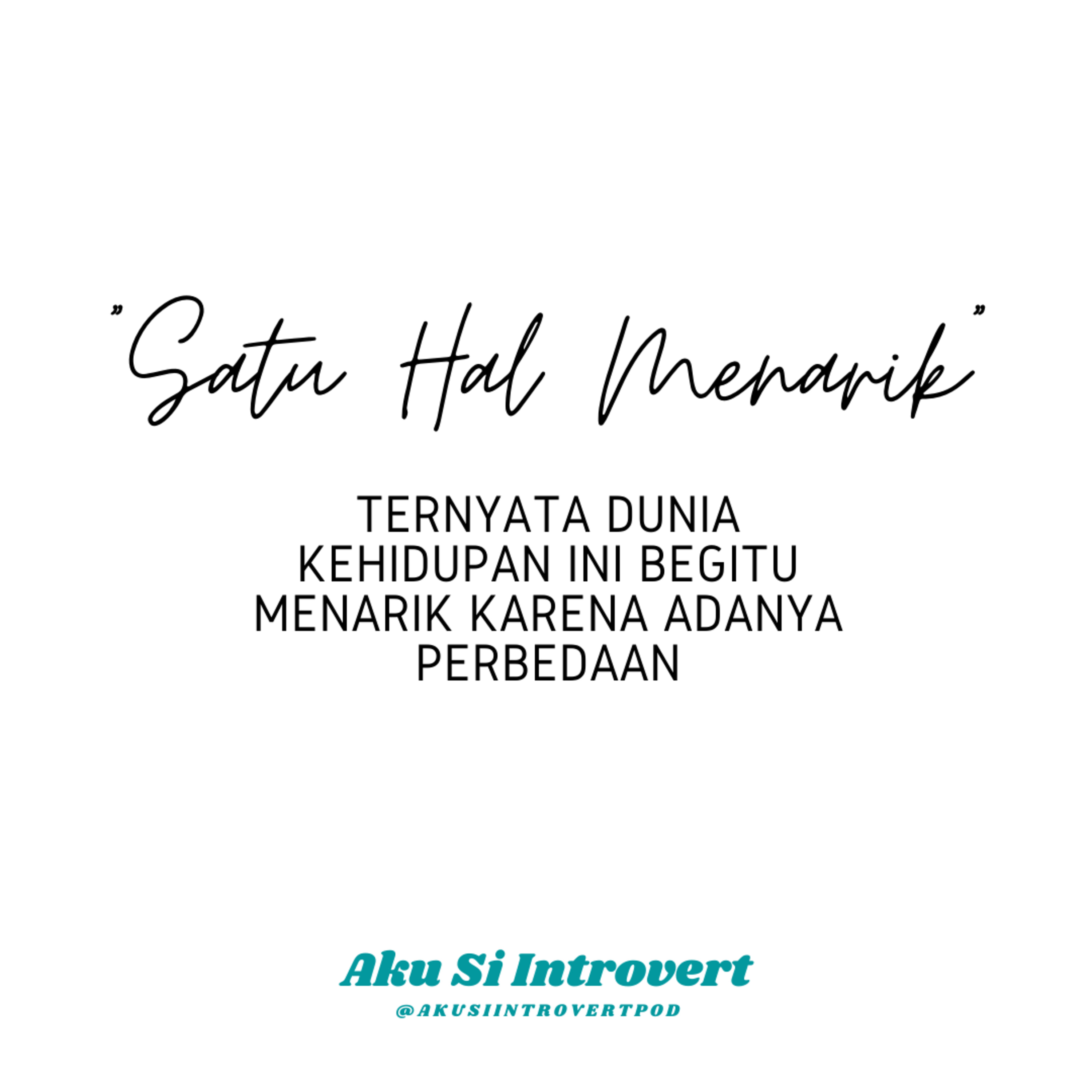 Aku Si Introvert