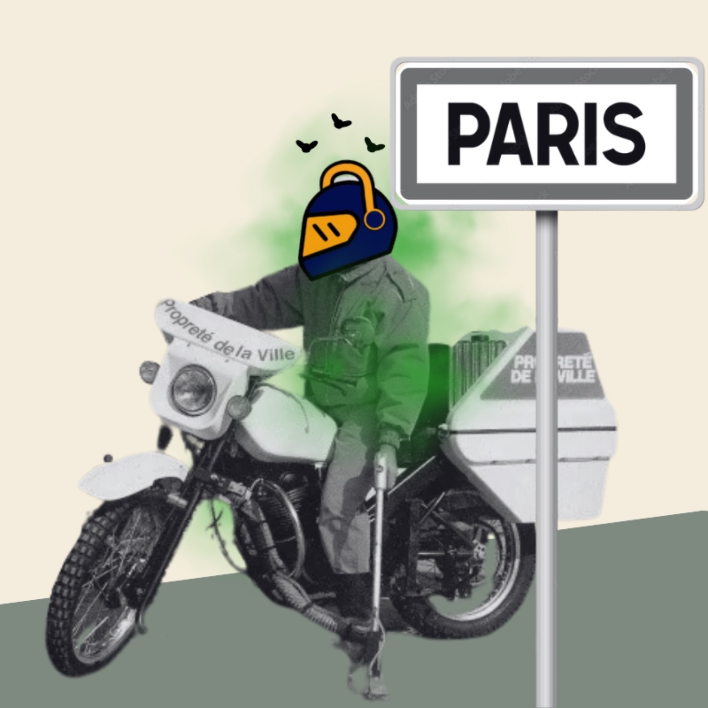 Moto + caca = Icone